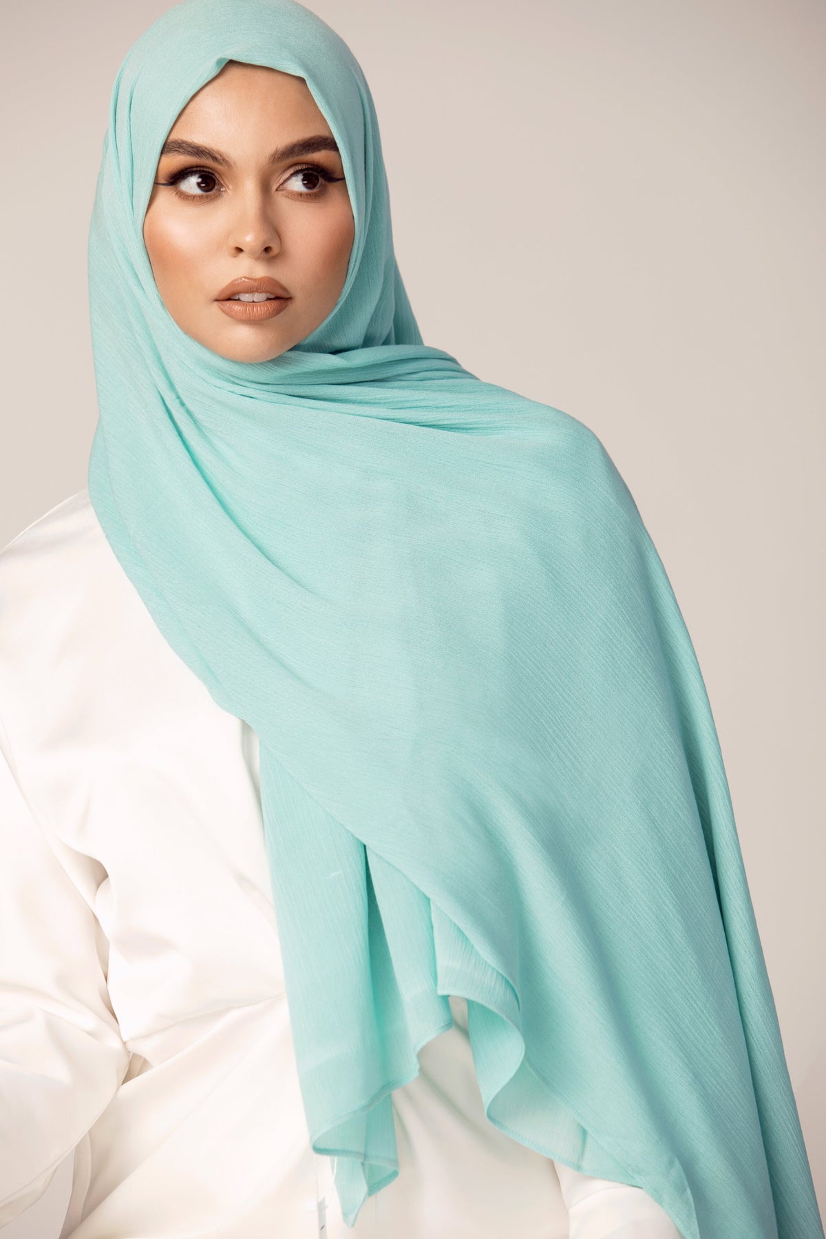 Premium Rayon Hijab - Aqua saigonodysseyhotel 
