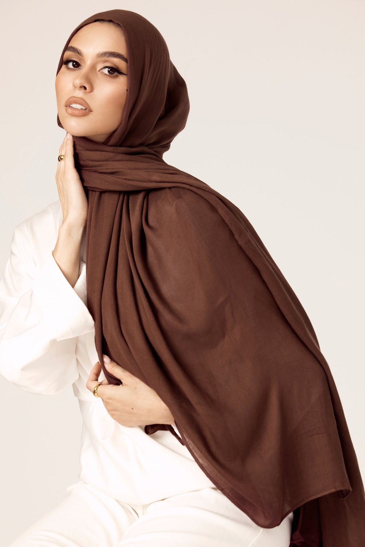 Premium Woven ECOVERO™ Hijab - Coffee epschoolboard 