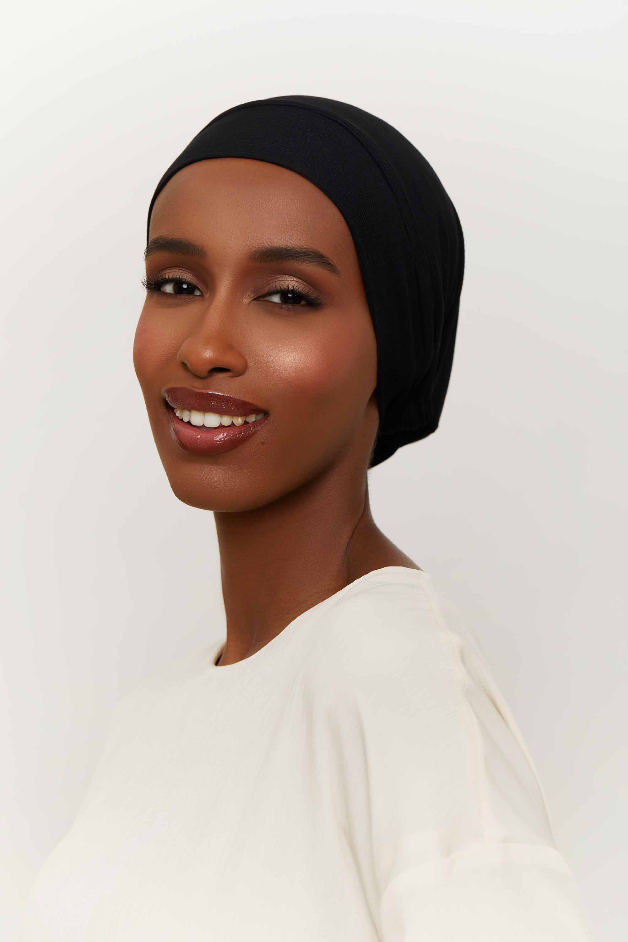 Ribbed Tie Back Undercap - Black Extra Small Accessories Veiled