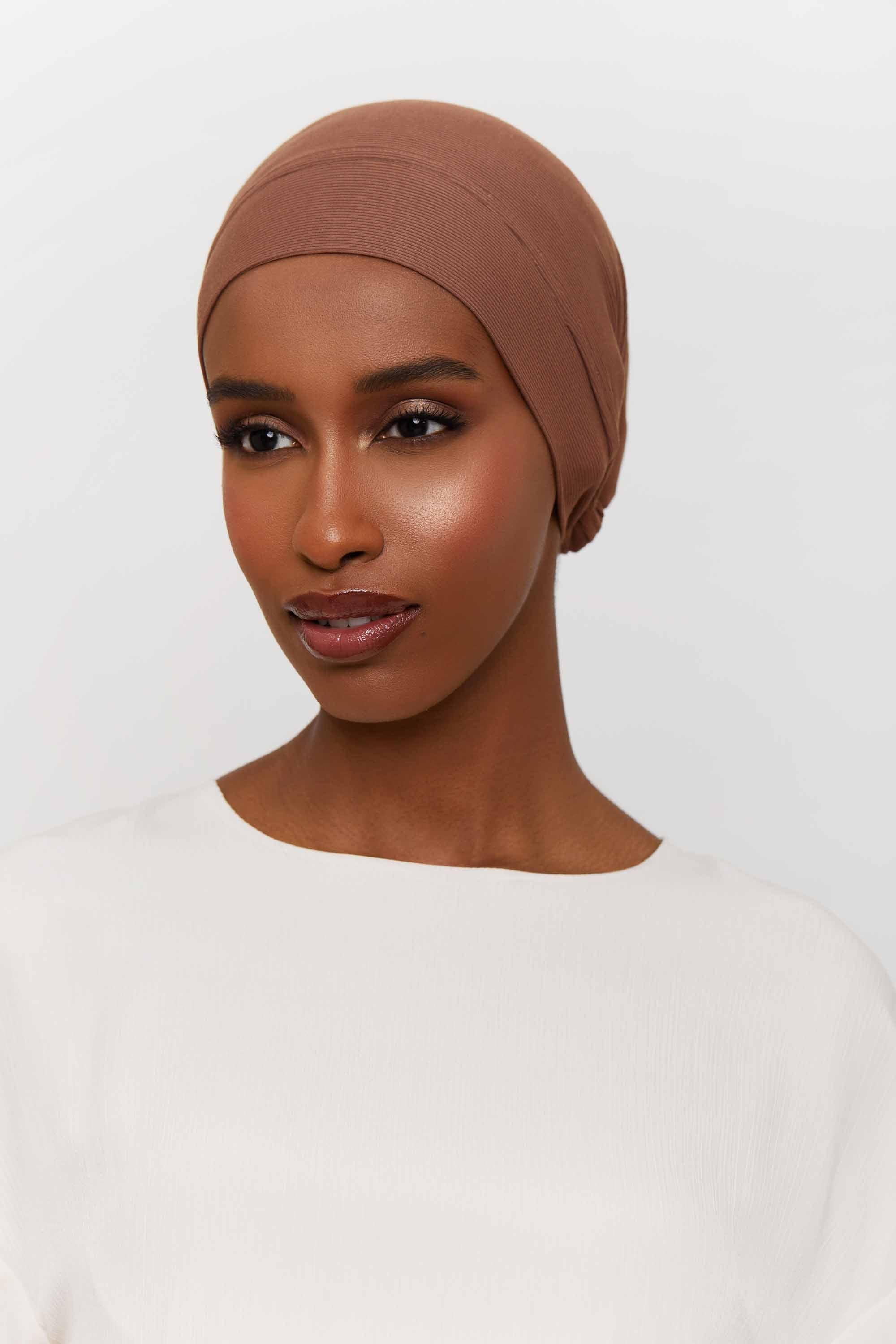 Ribbed Tie Back Undercap - Cocoa Extra Small Accessories Veiled