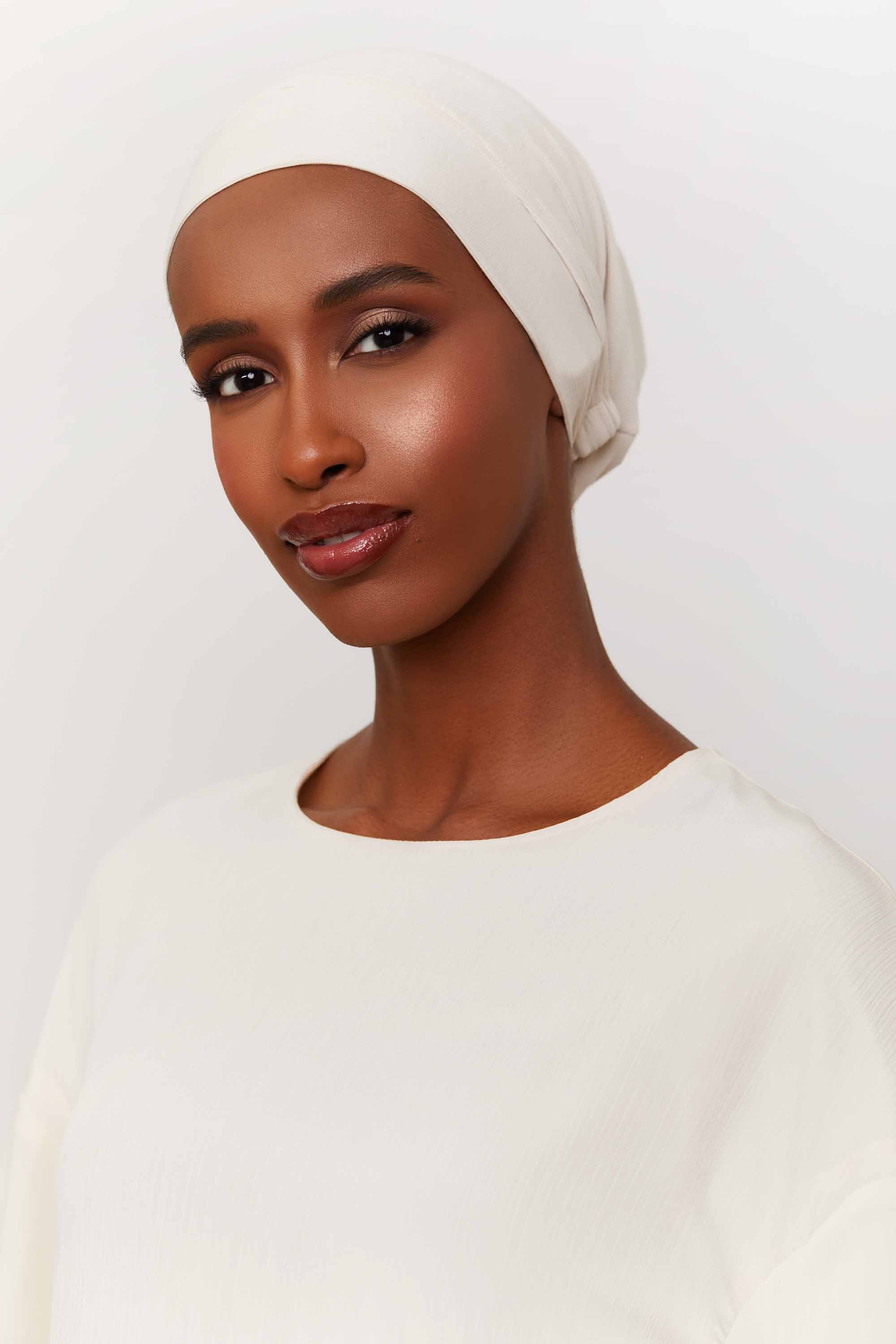 Ribbed Tie Back Undercap - Stone Extra Small Accessories Veiled