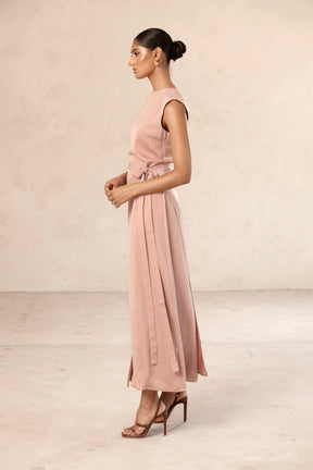 Sadia Sleeveless Maxi Dress & Skirt Set - Dusty Rose epschoolboard 