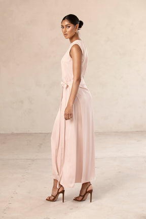 Sadia Sleeveless Maxi Dress & Skirt Set - Powder Pink epschoolboard 