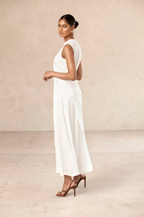 Sadia Sleeveless Maxi Dress & Skirt Set - White saigonodysseyhotel 
