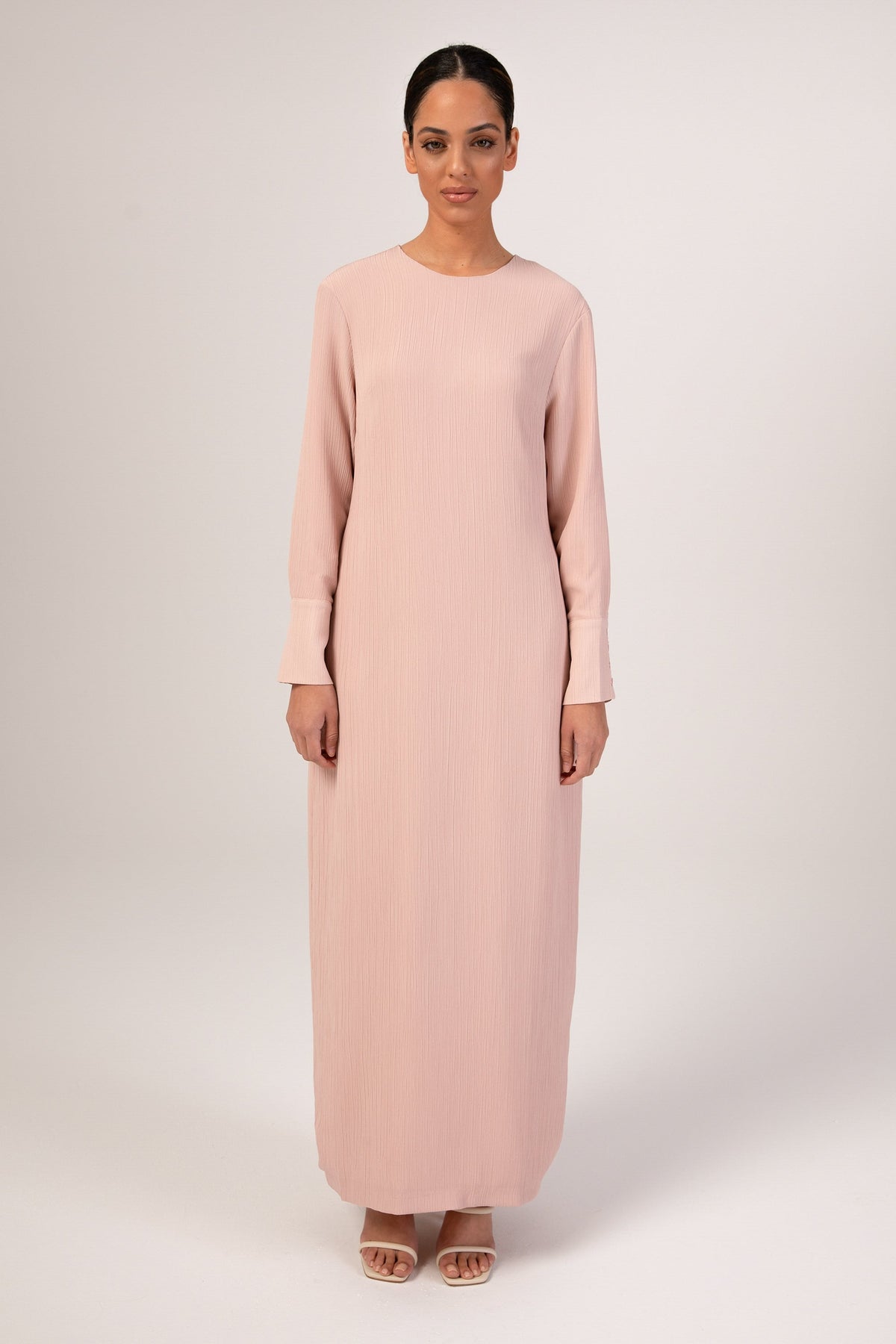 Sajda Textured Maxi Dress - Dusty Pink saigonodysseyhotel 