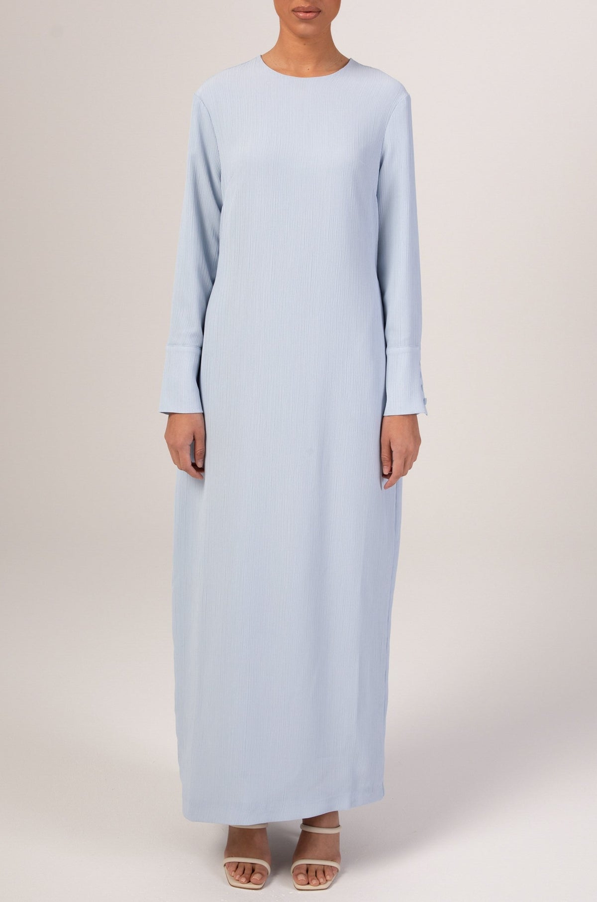 Sajda Textured Maxi Dress - Powder Blue epschoolboard 