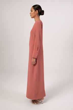 Sajda Textured Maxi Dress - Terracotta epschoolboard 