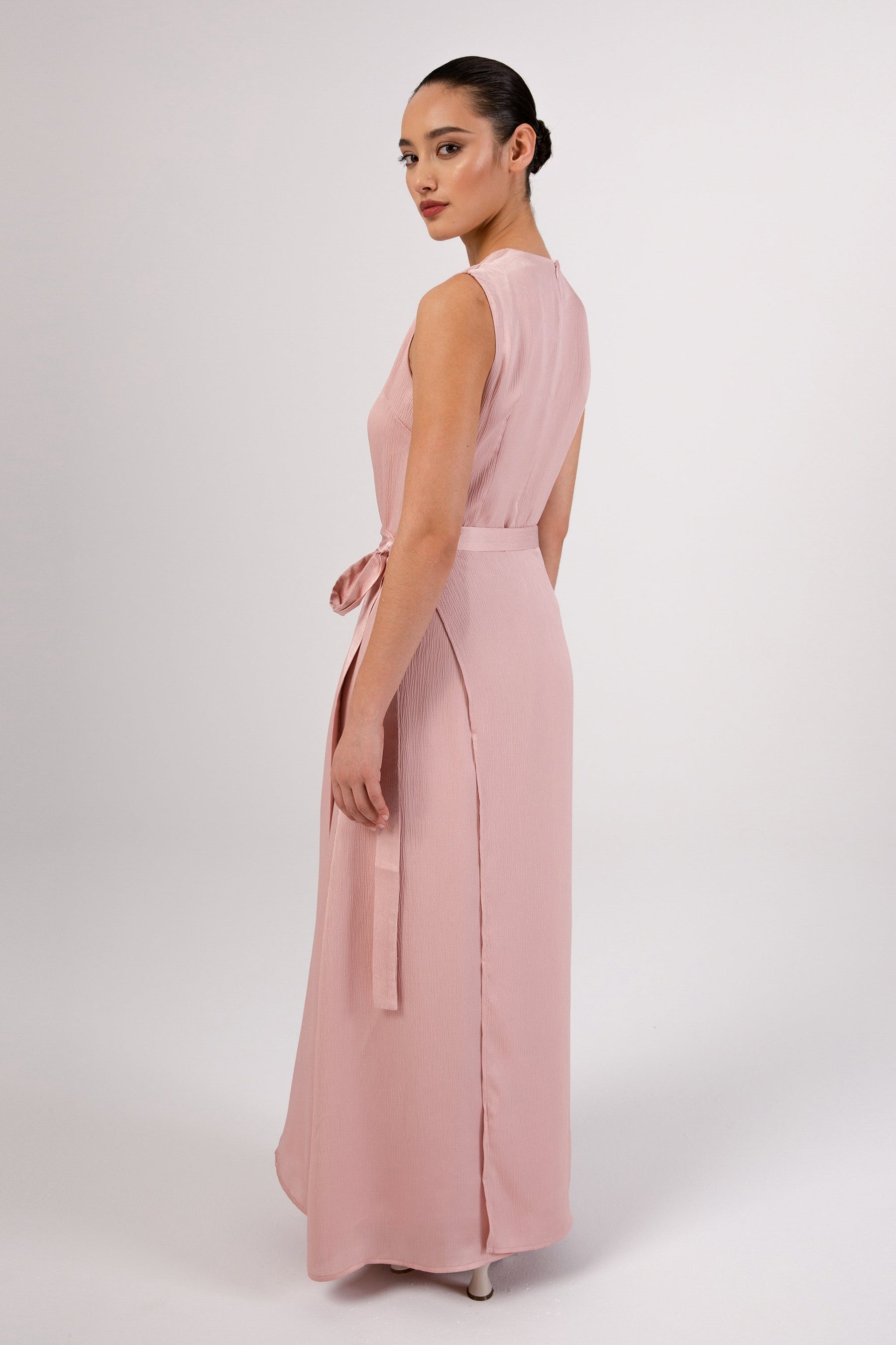 Salma Sleeveless Maxi Dress & Skirt Set - Dusty Pink epschoolboard 