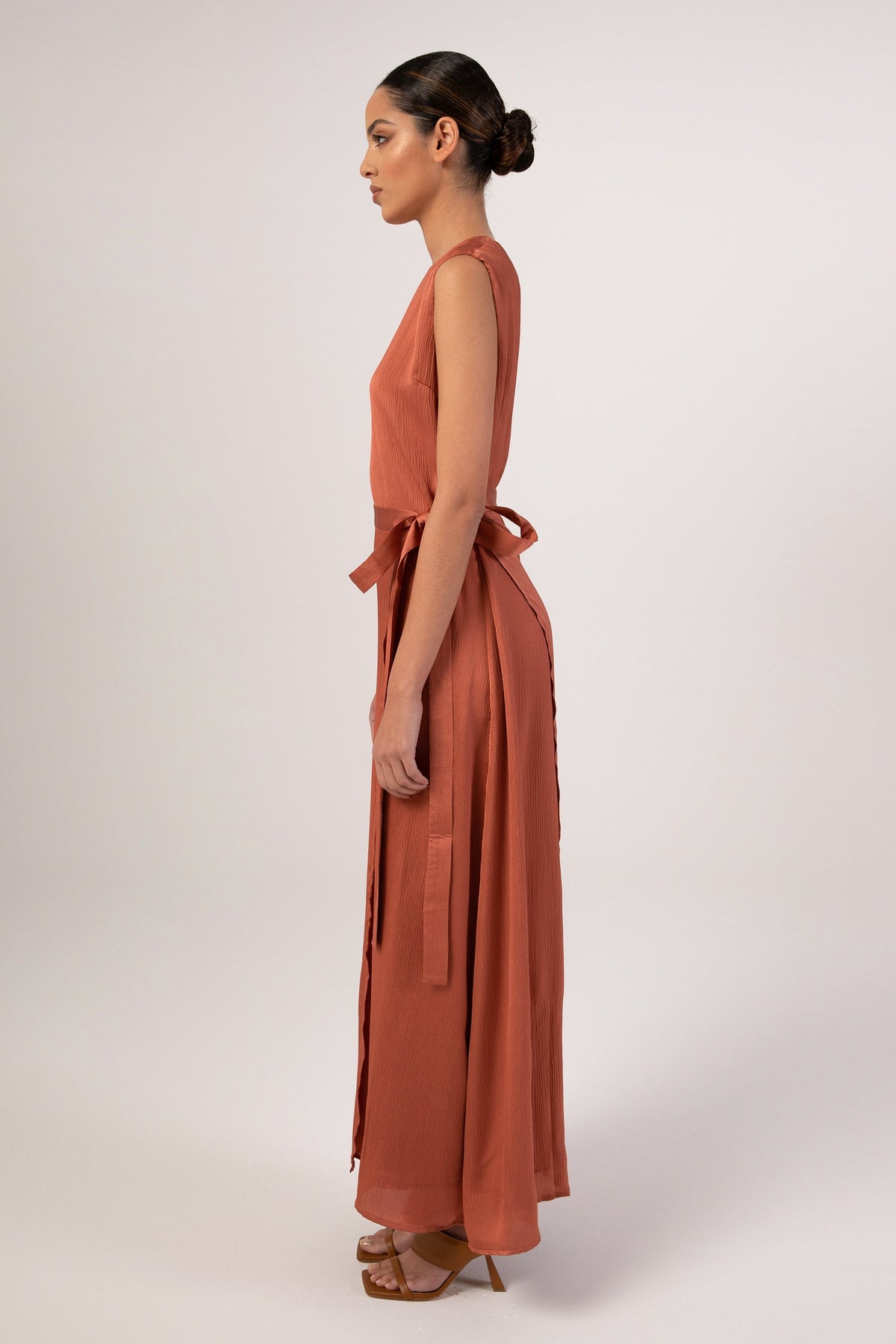 Salma Sleeveless Maxi Dress & Skirt Set - Terracotta saigonodysseyhotel 