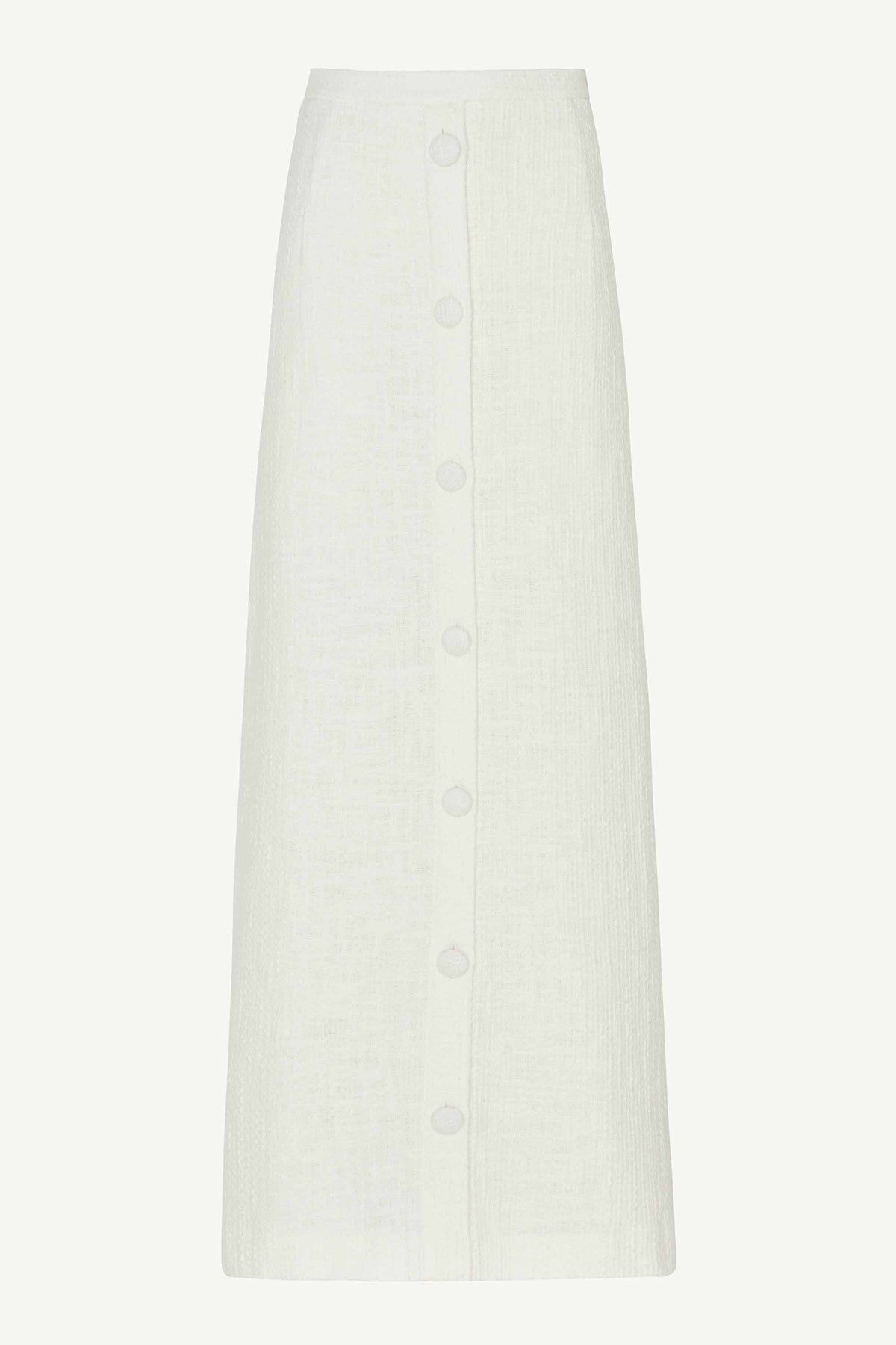 Sophia Tweed Button Front Maxi Skirt - Pearl Clothing saigonodysseyhotel 