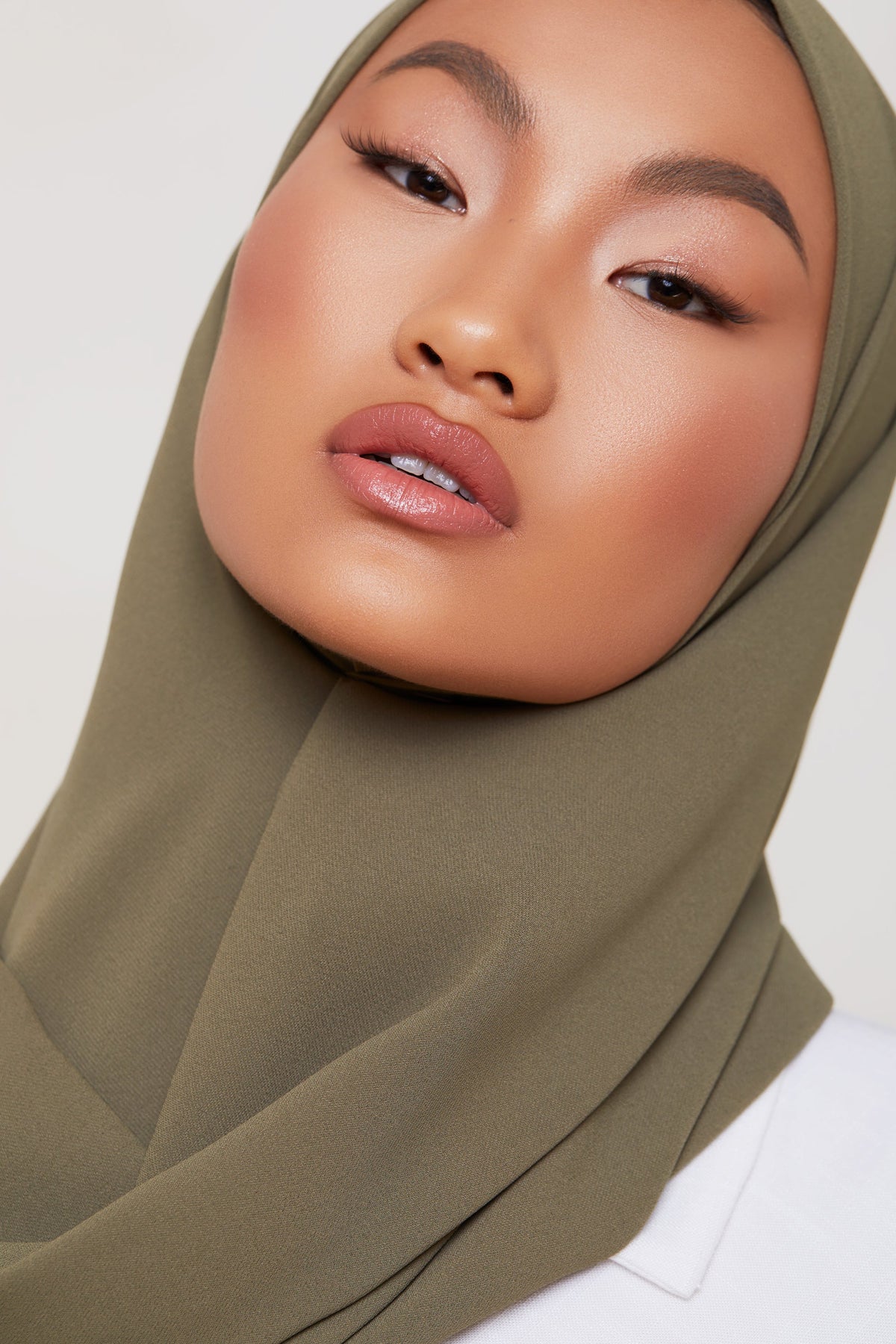 TEXTURE Classic Chiffon Hijab - Khaki Green epschoolboard 