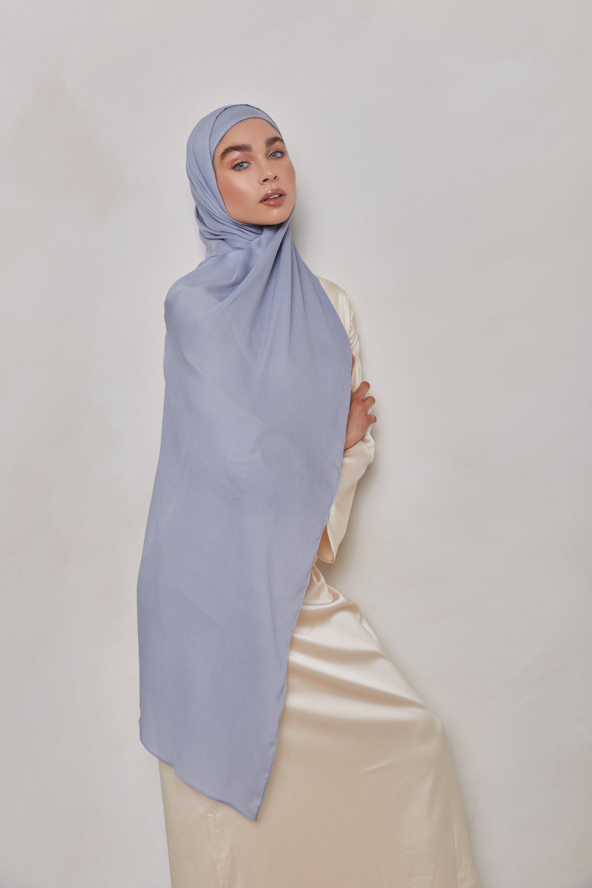 TEXTURE Crepe Hijab - Denim Dots epschoolboard 