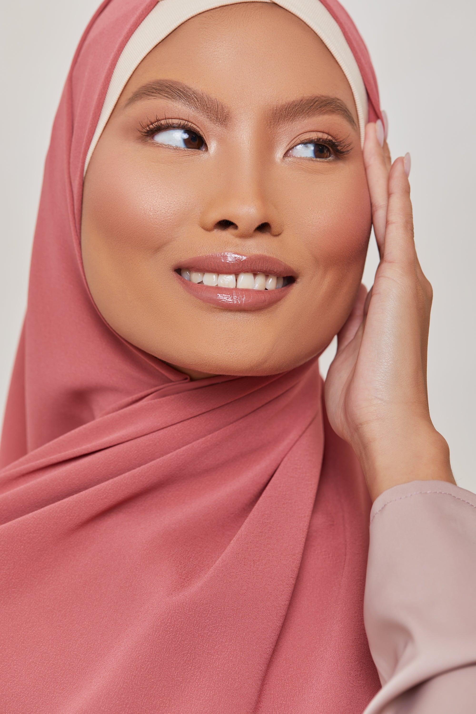 TEXTURE Everyday Chiffon Hijab - Naturally Blushed Veiled Collection