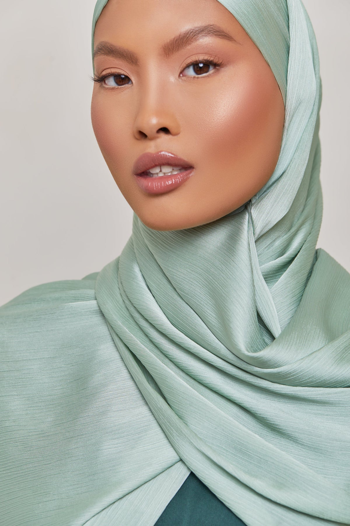 TEXTURE Satin Crepe Hijab - Aloe Crepe epschoolboard 