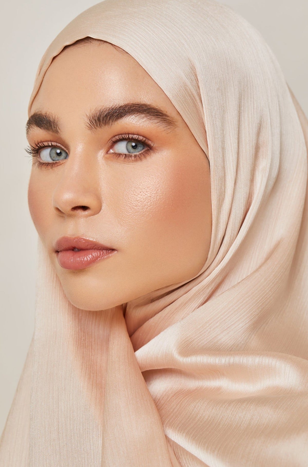 TEXTURE Satin Crepe Hijab - Cream Crepe epschoolboard 