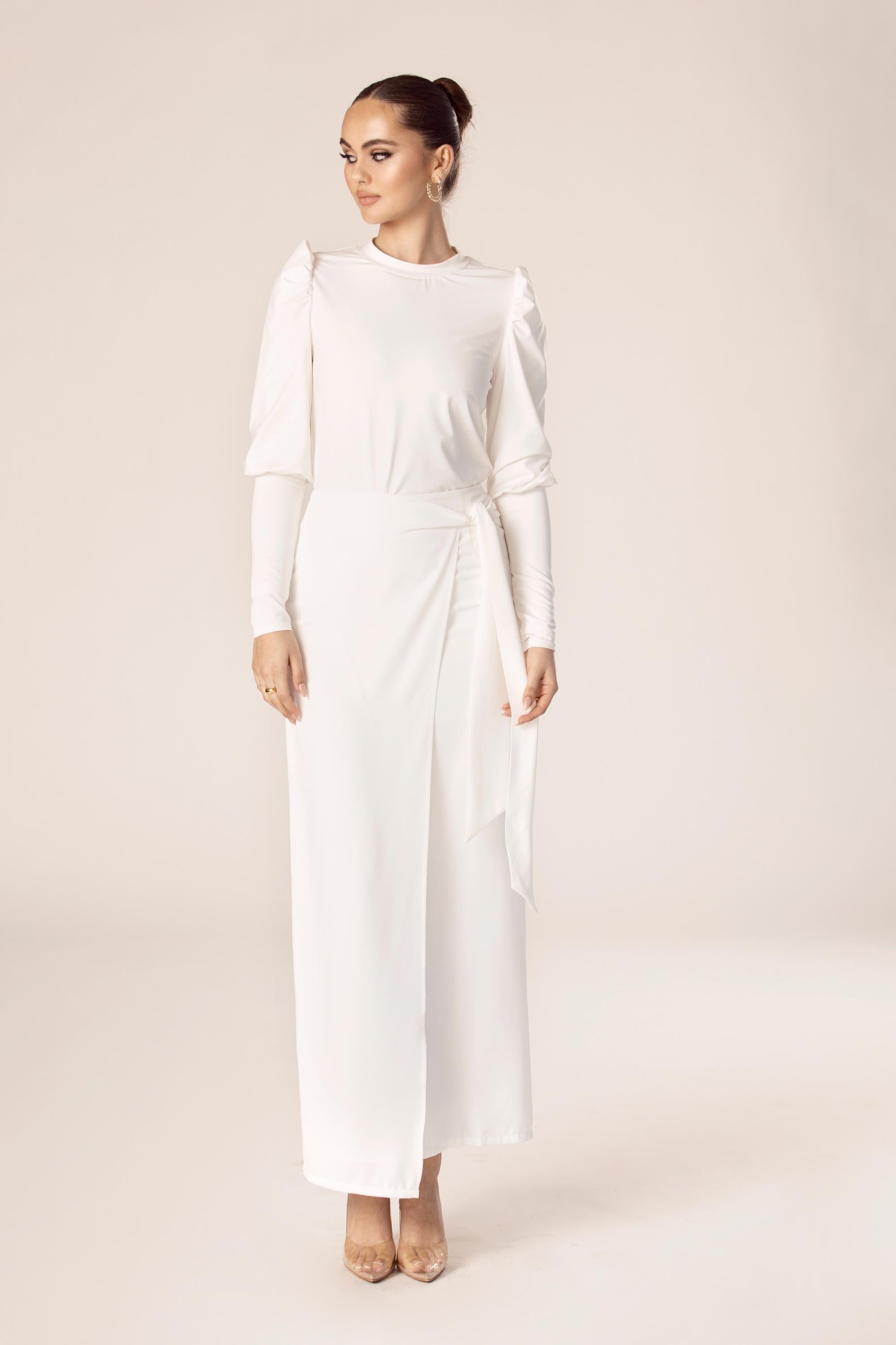 White maxi skirt tie Clearance