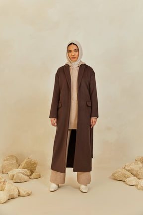 Wool Belted Maxi Coat - Java saigonodysseyhotel 