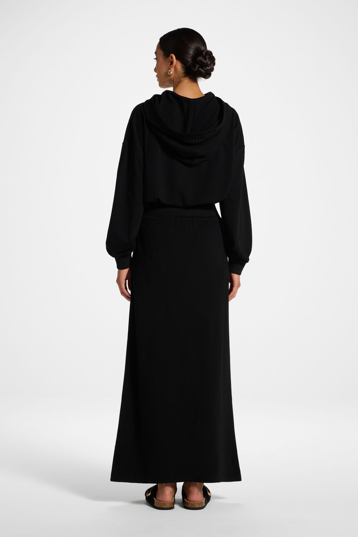 Cotton Blend Lounge Skirt - Black