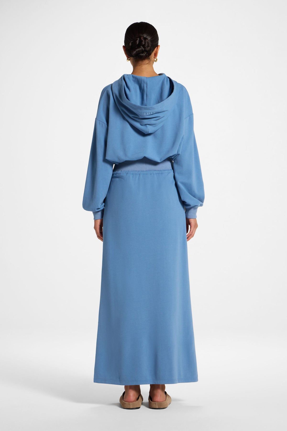 Cotton Blend Lounge Skirt - Sky