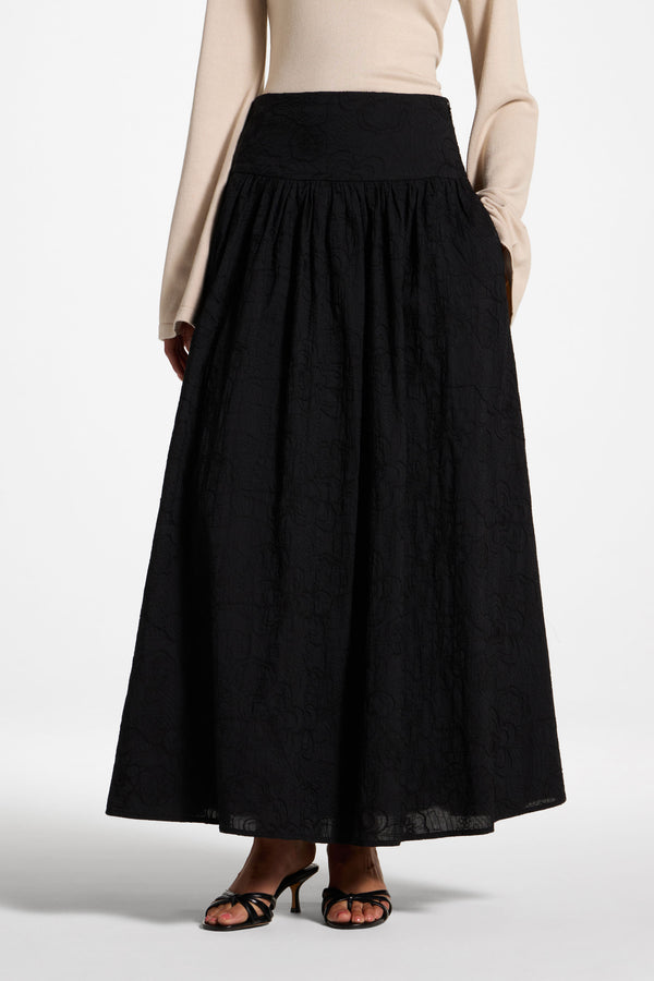 Cotton Skirt - Black
