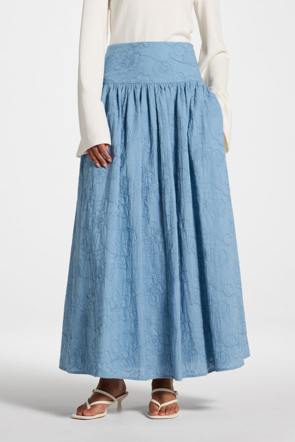 Cotton Skirt - Blue