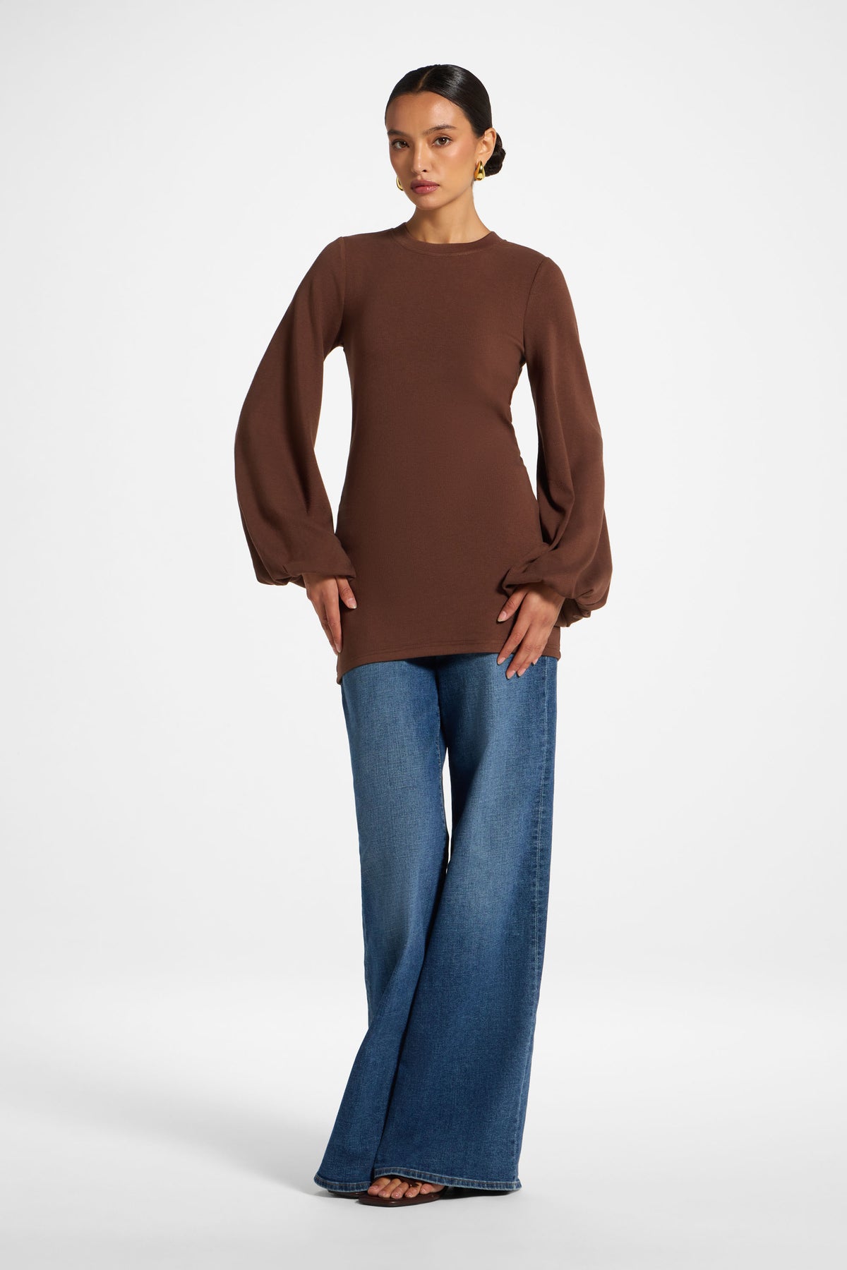 Essential Tie Back Top - Coffee Quartz