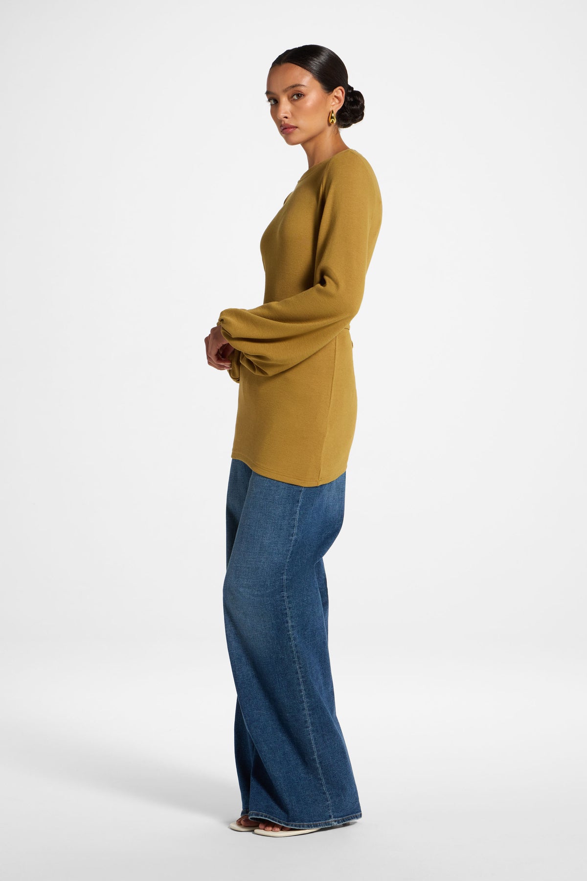 Essential Tie Back Top - Dried Olive