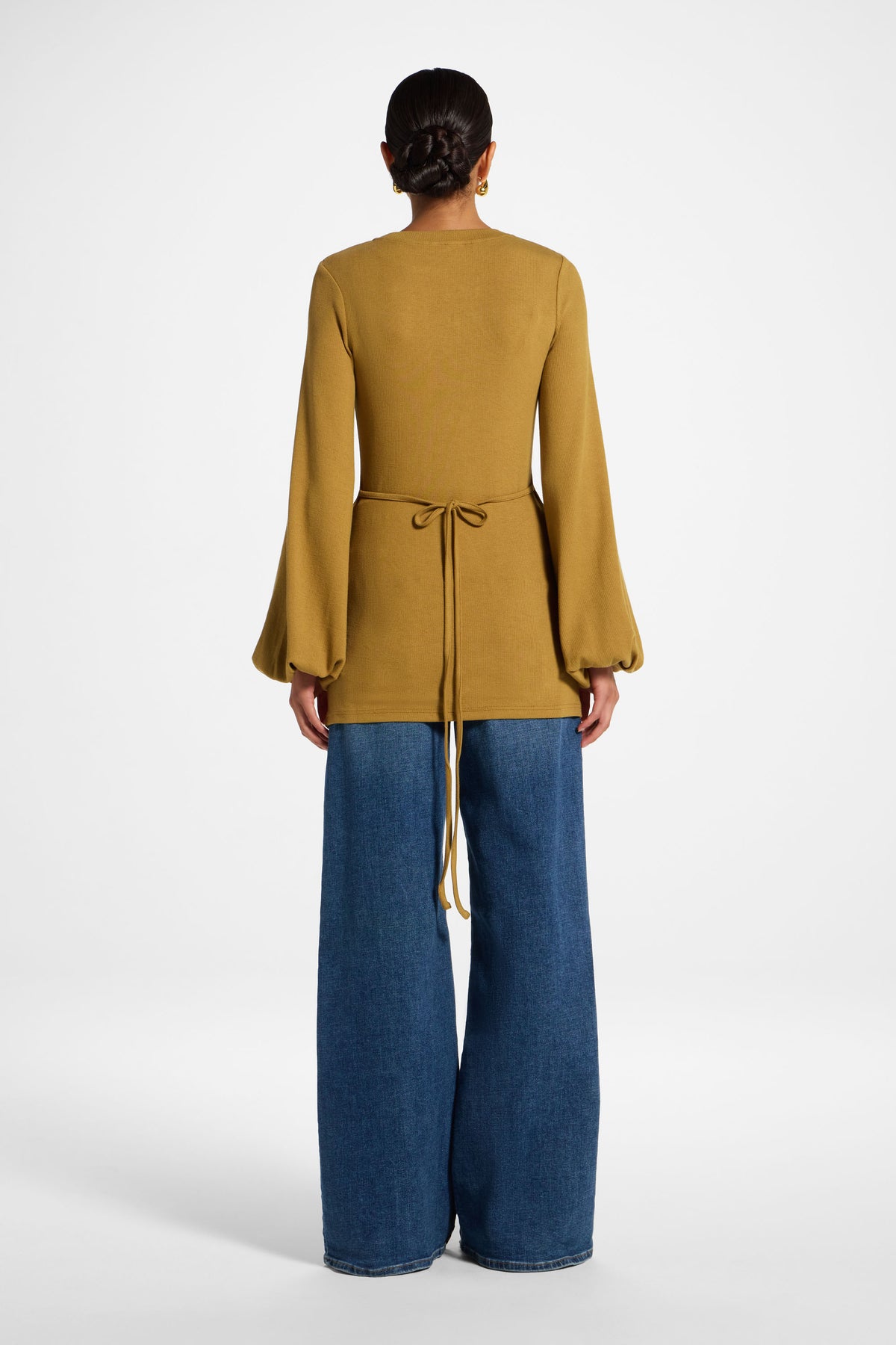 Essential Tie Back Top - Dried Olive