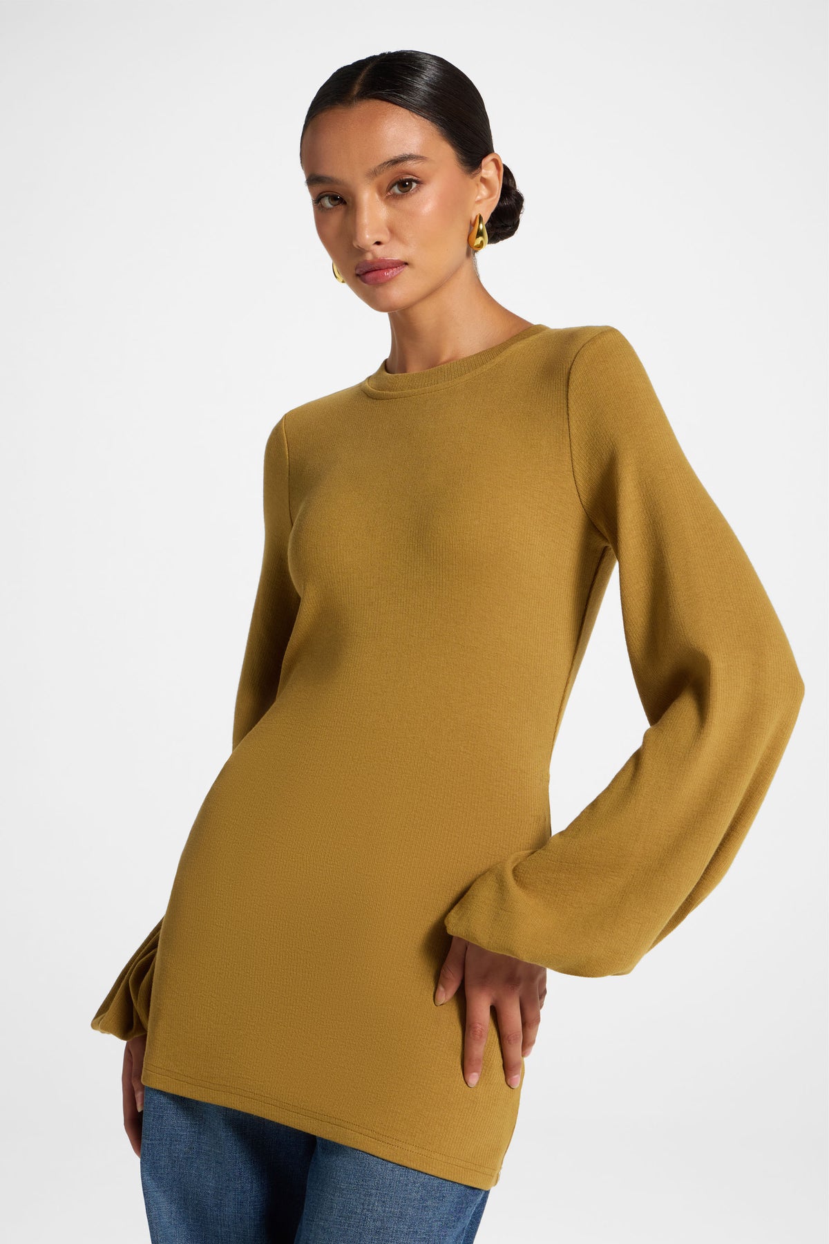Essential Tie Back Top - Dried Olive
