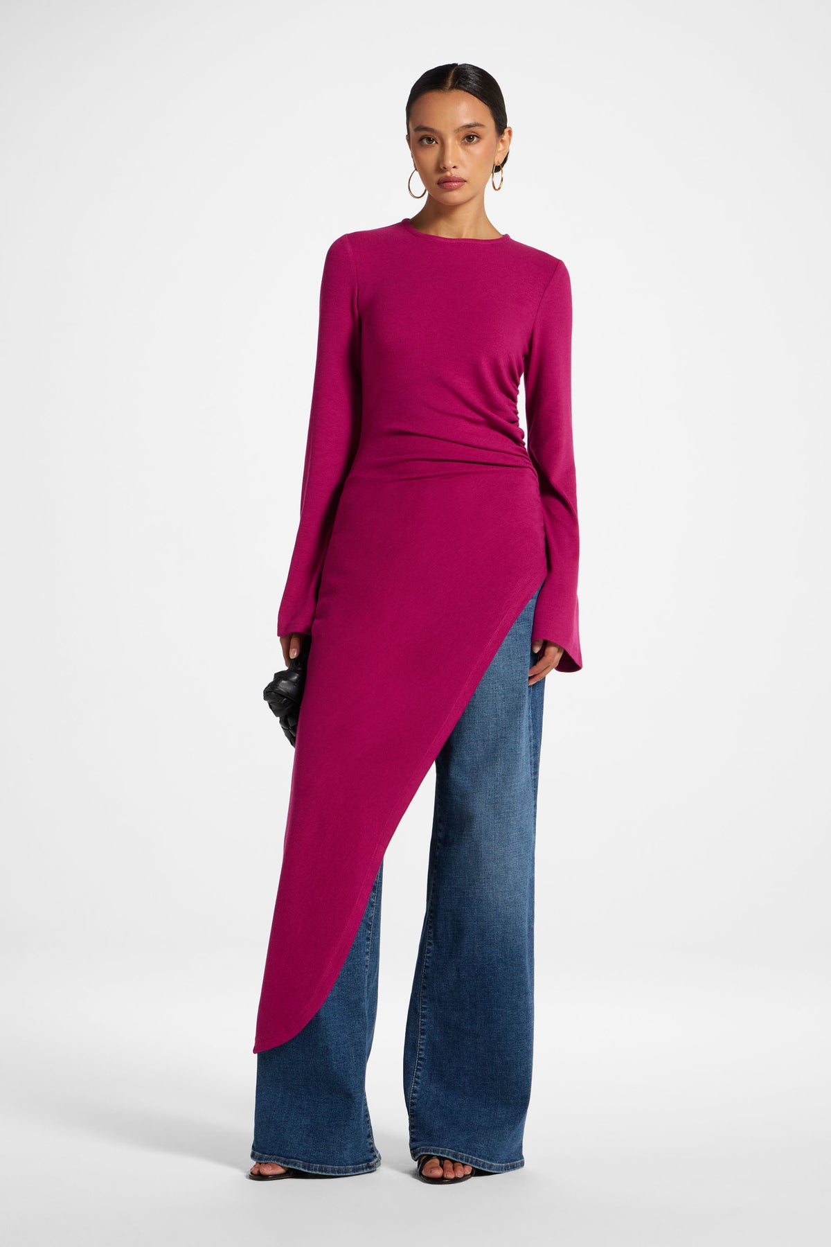 Midi Tunic Top - Magenta