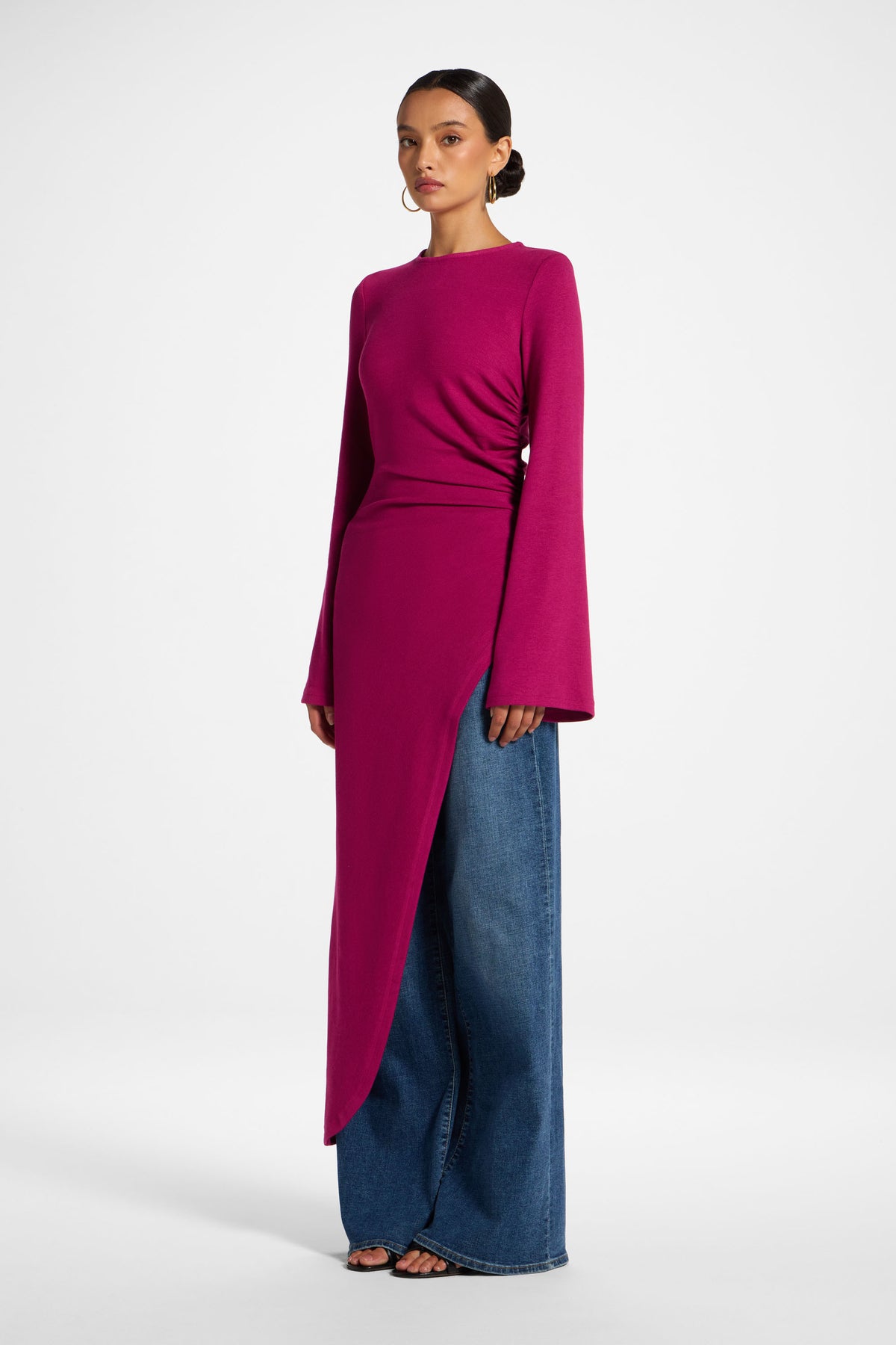 Midi Tunic Top - Magenta