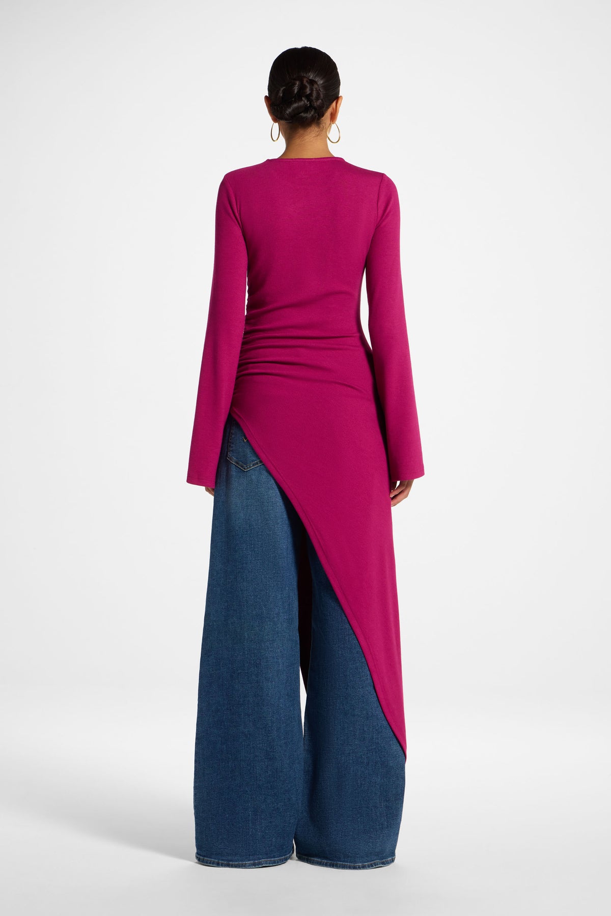 Midi Tunic Top - Magenta