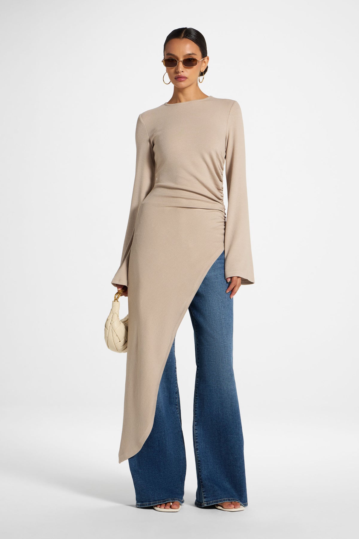 Midi Tunic Top - Taupe