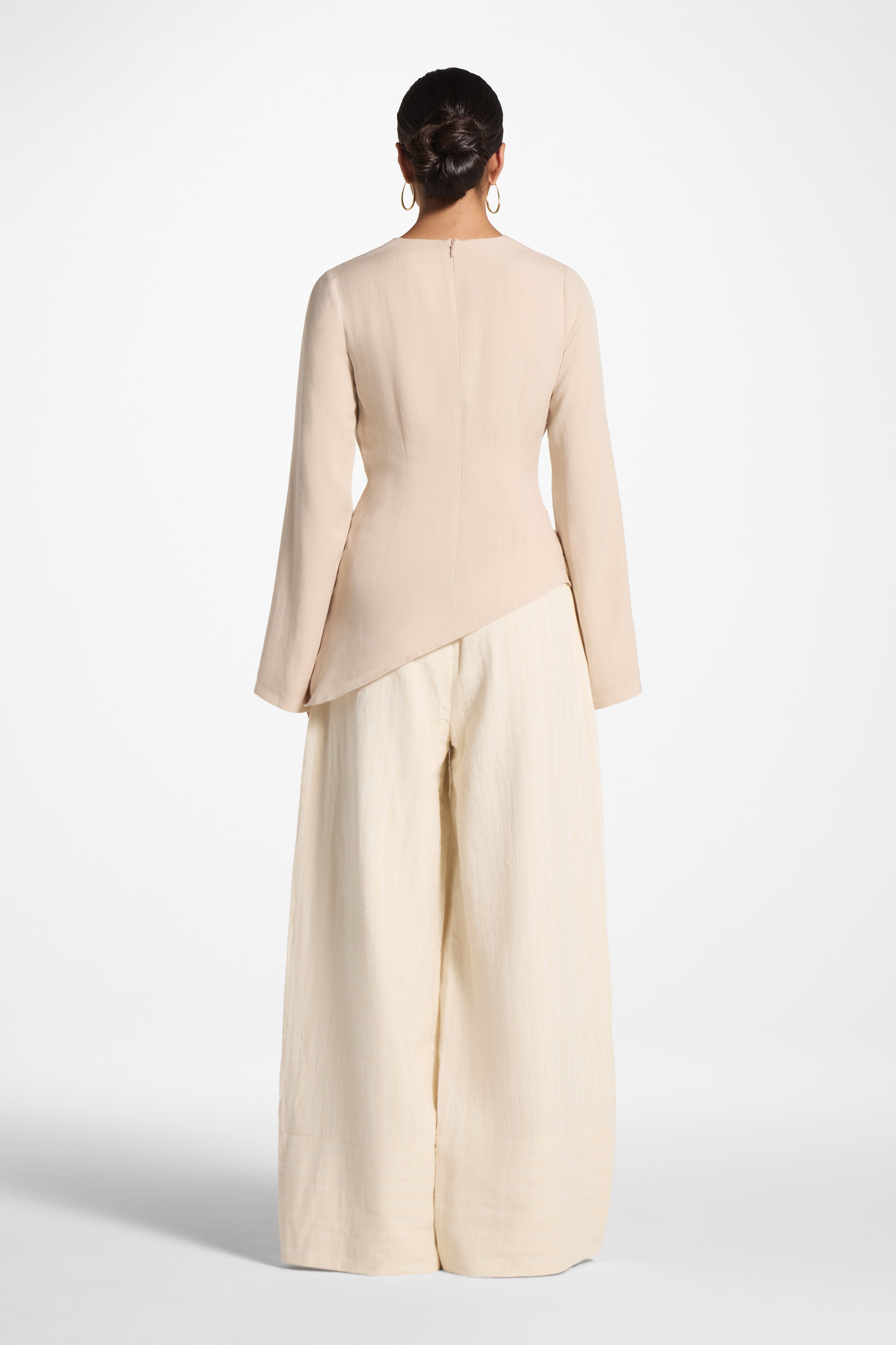 Tencel Asymmetric Top - Light Sand
