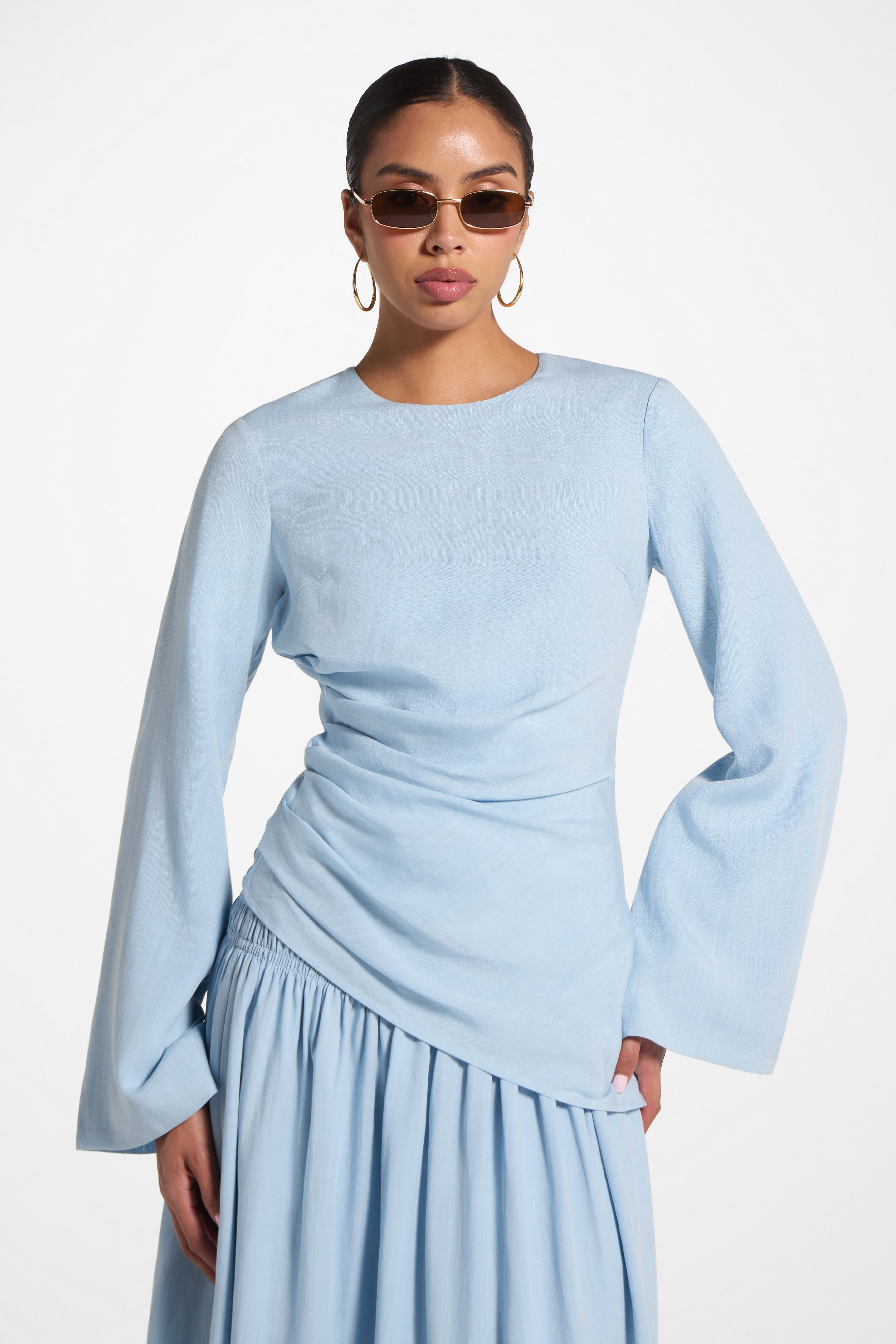 Tencel Asymmetric Top - Sky