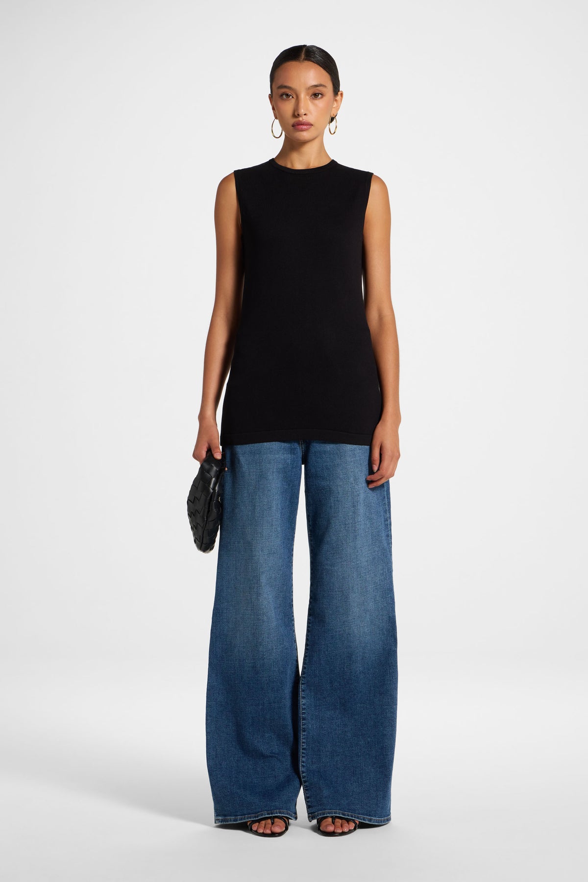 Viscose Knit Tank - Black