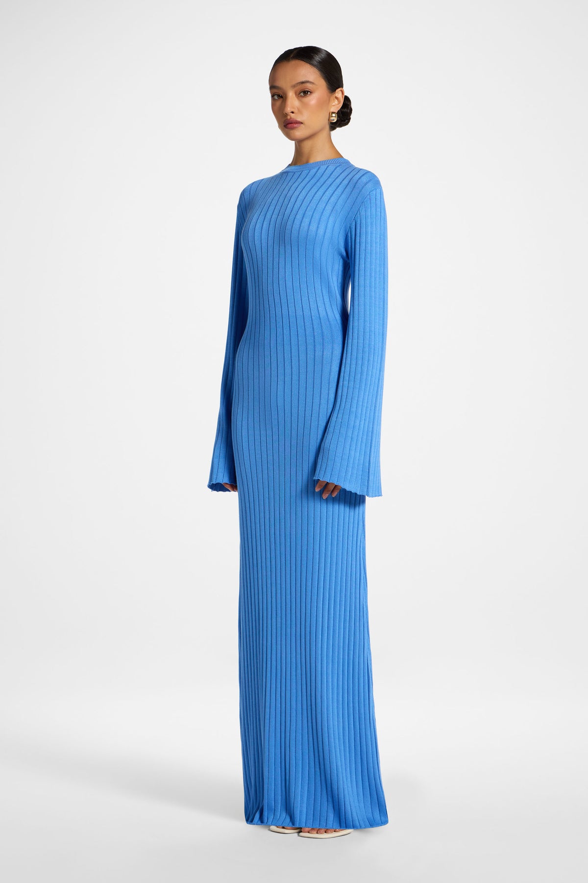 Viscose Ribbed Knit Maxi Dress - Marina