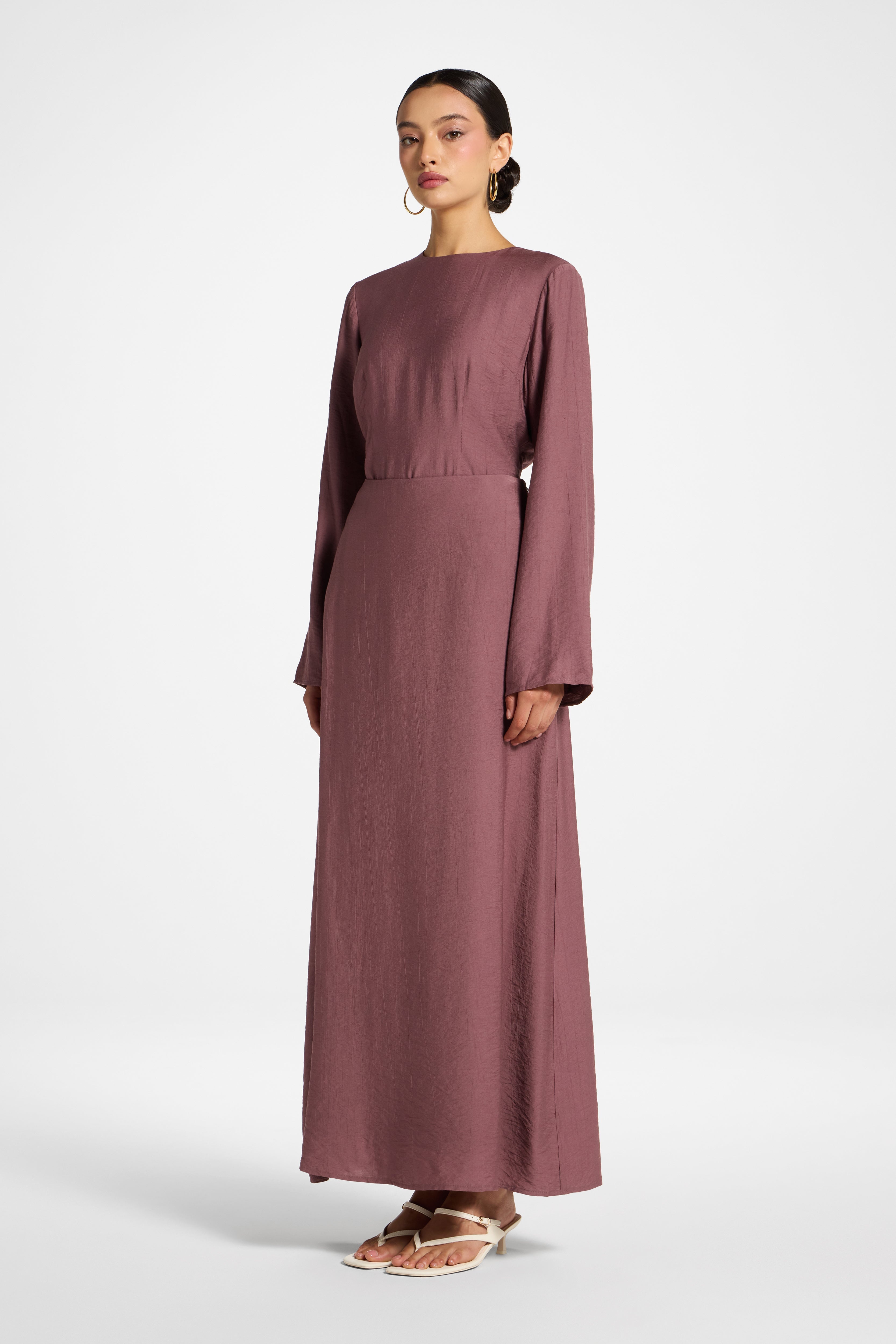A-Line Maxi Skirt - Plum Abayas Veiled 