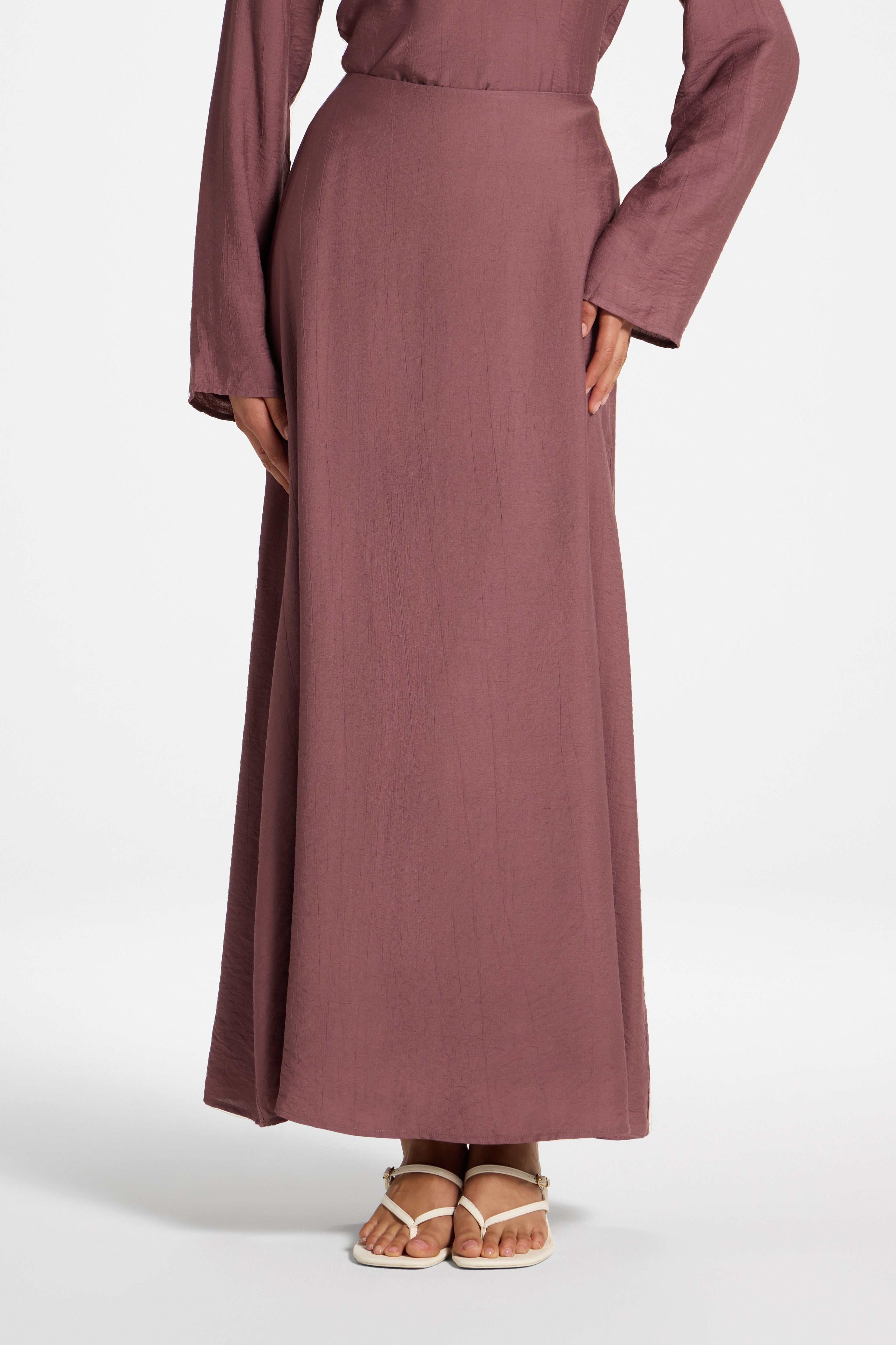 A-Line Maxi Skirt - Plum Abayas Veiled 