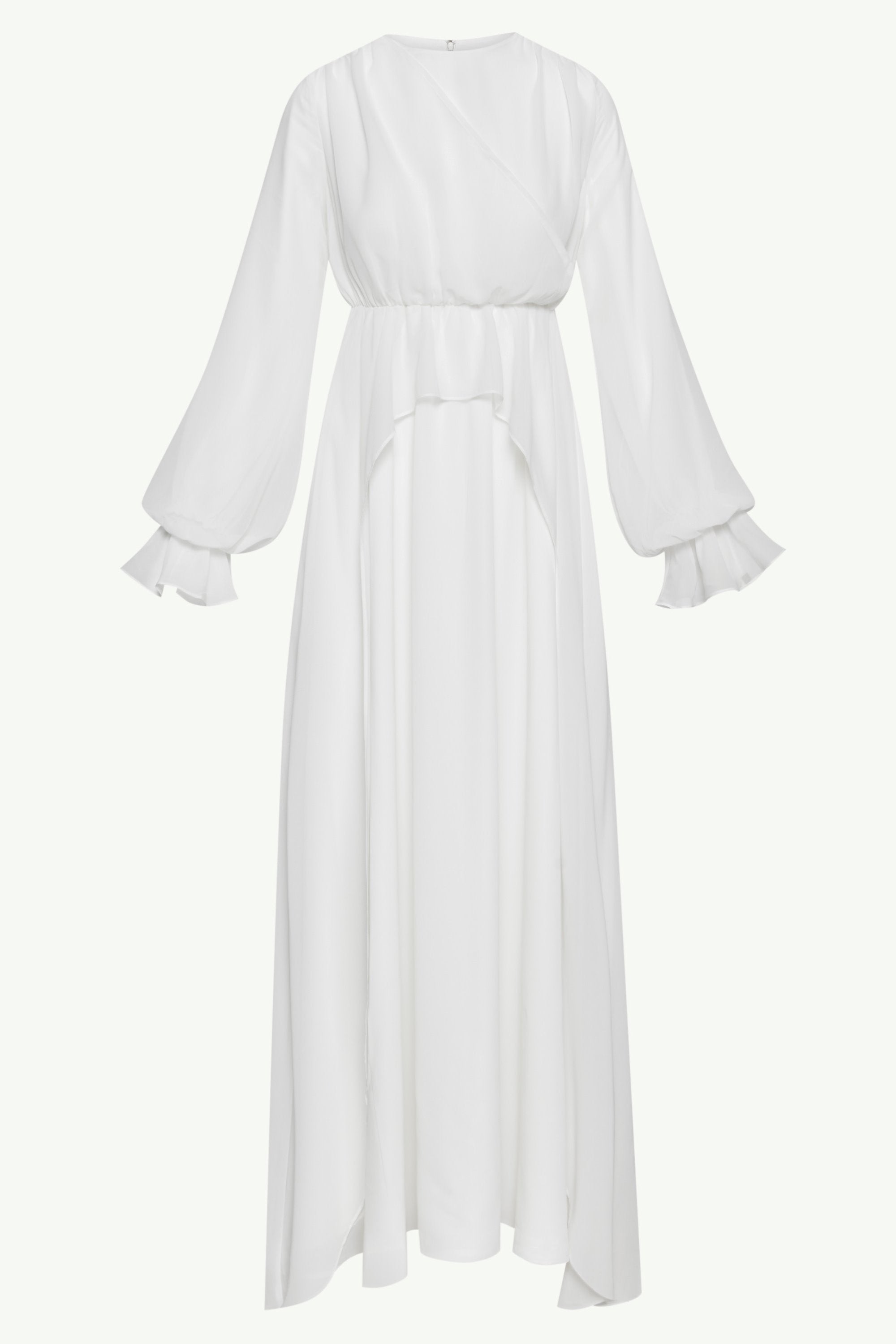 Aara Chiffon Maxi Dress - White Clothing epschoolboard 