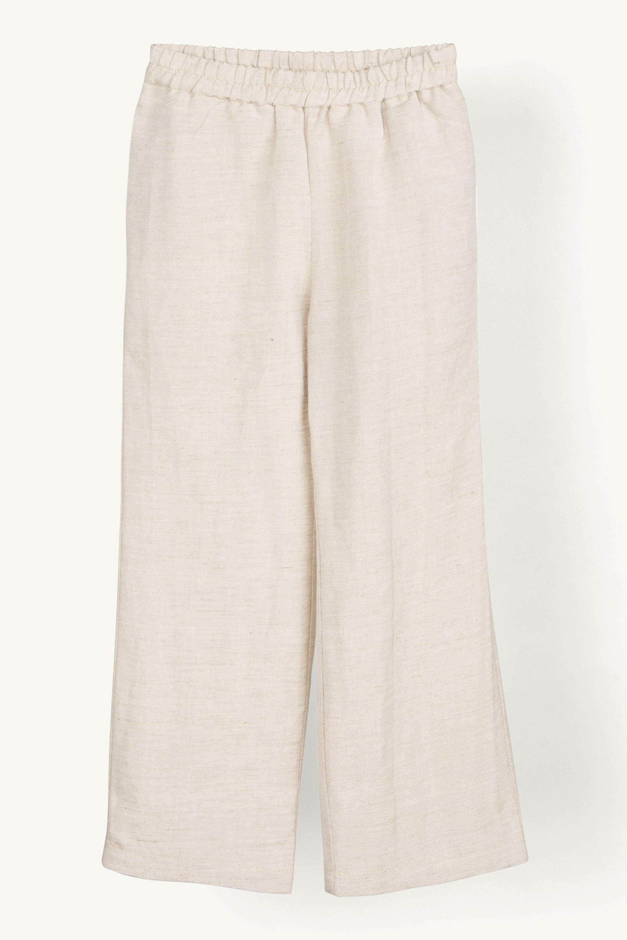 Adalila Linen Top & Pants Set - Oatmeal (Girls) Clothing Veiled 