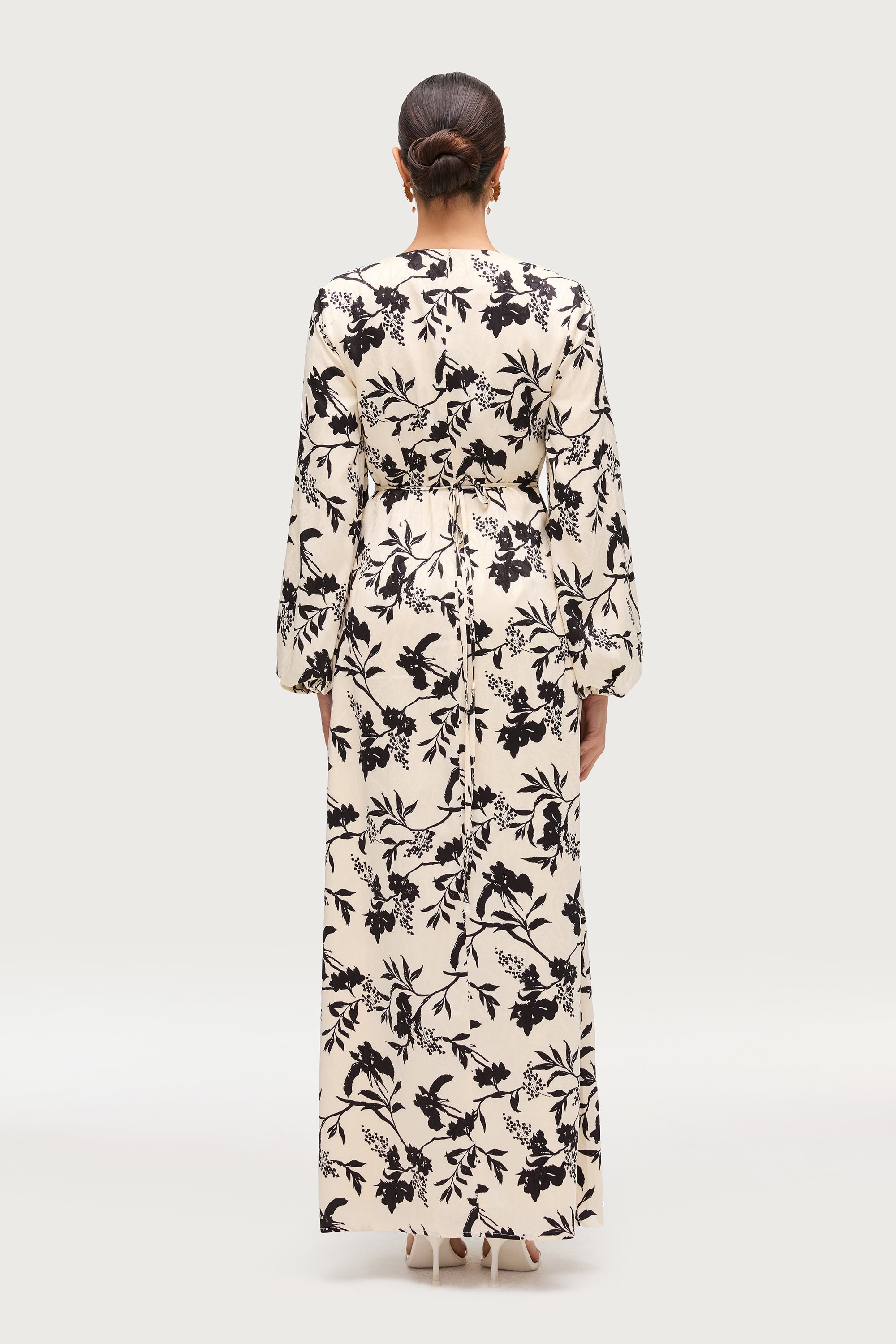 Adila Printed Maxi Dress - Black