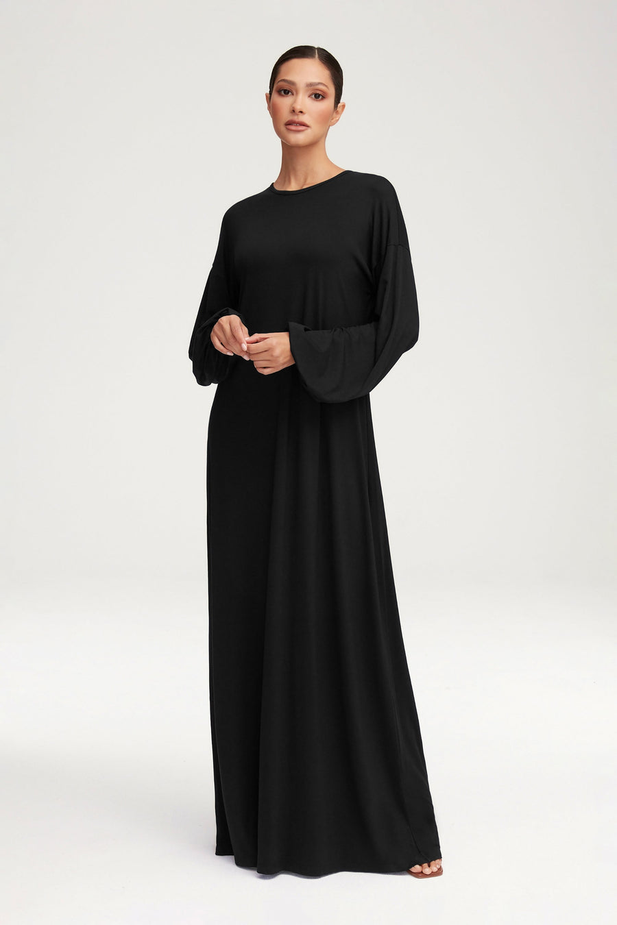 Afiyah Jersey Maxi Dress - Black