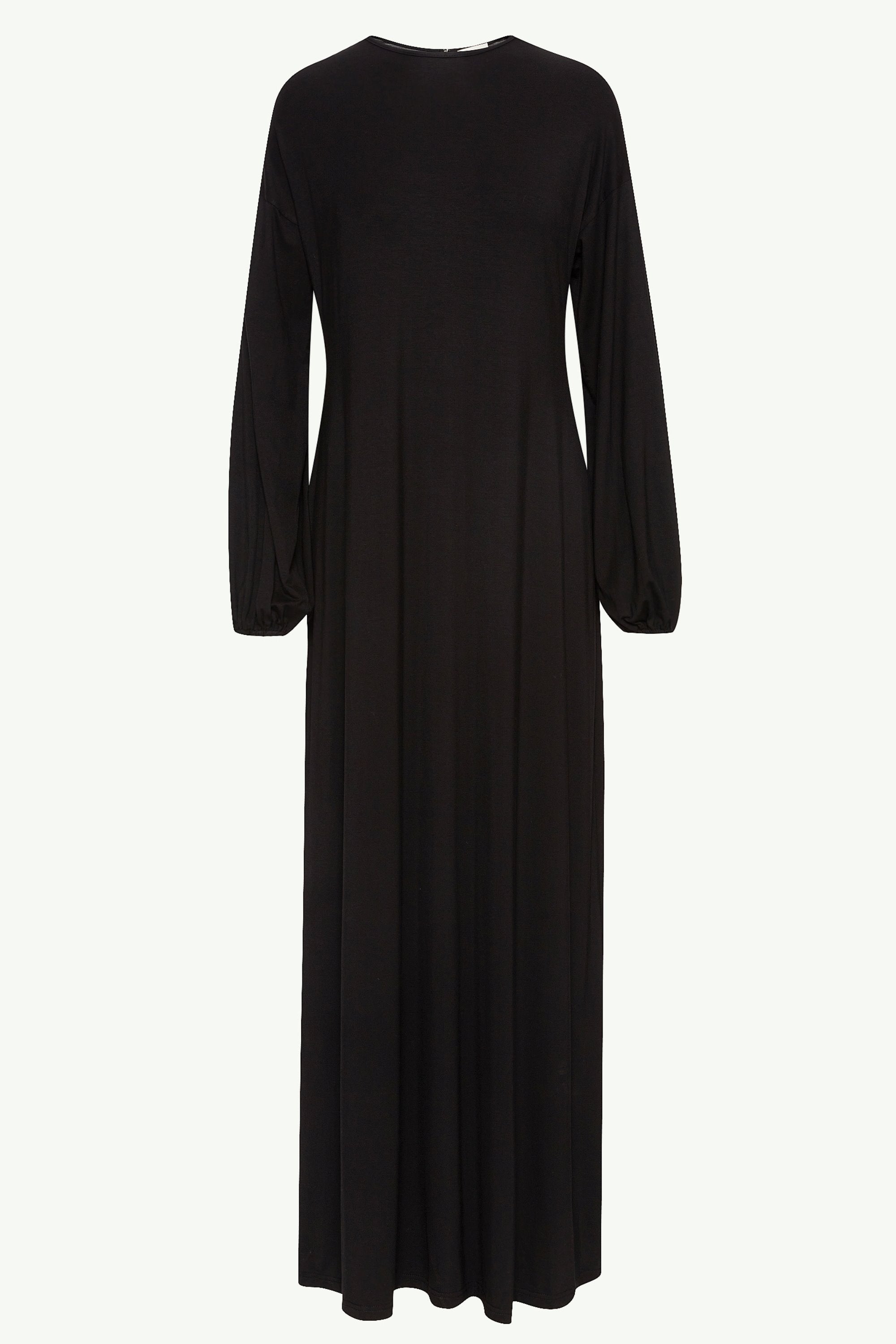 Afiyah Jersey Maxi Dress - Black