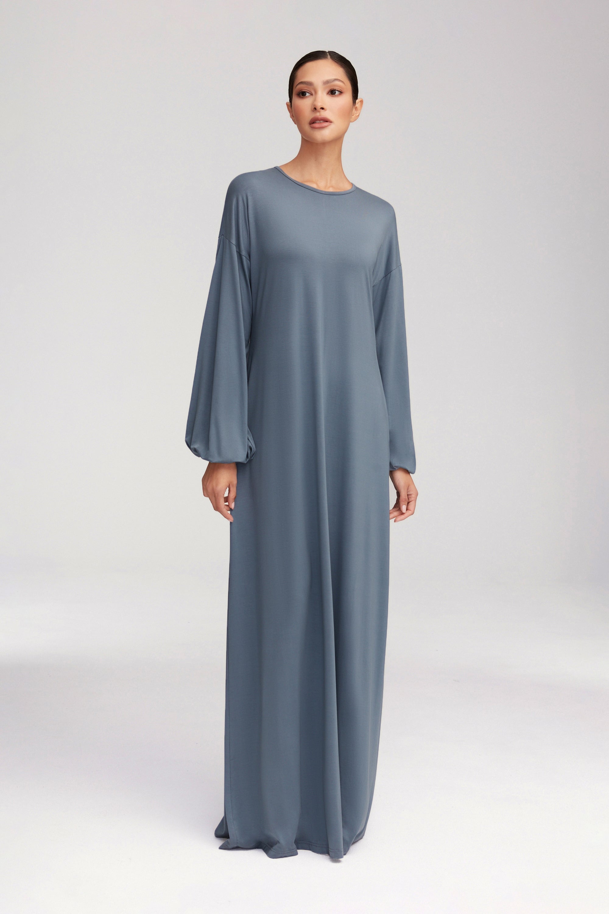 Afiyah Jersey Maxi Dress - Dusk Clothing Veiled 