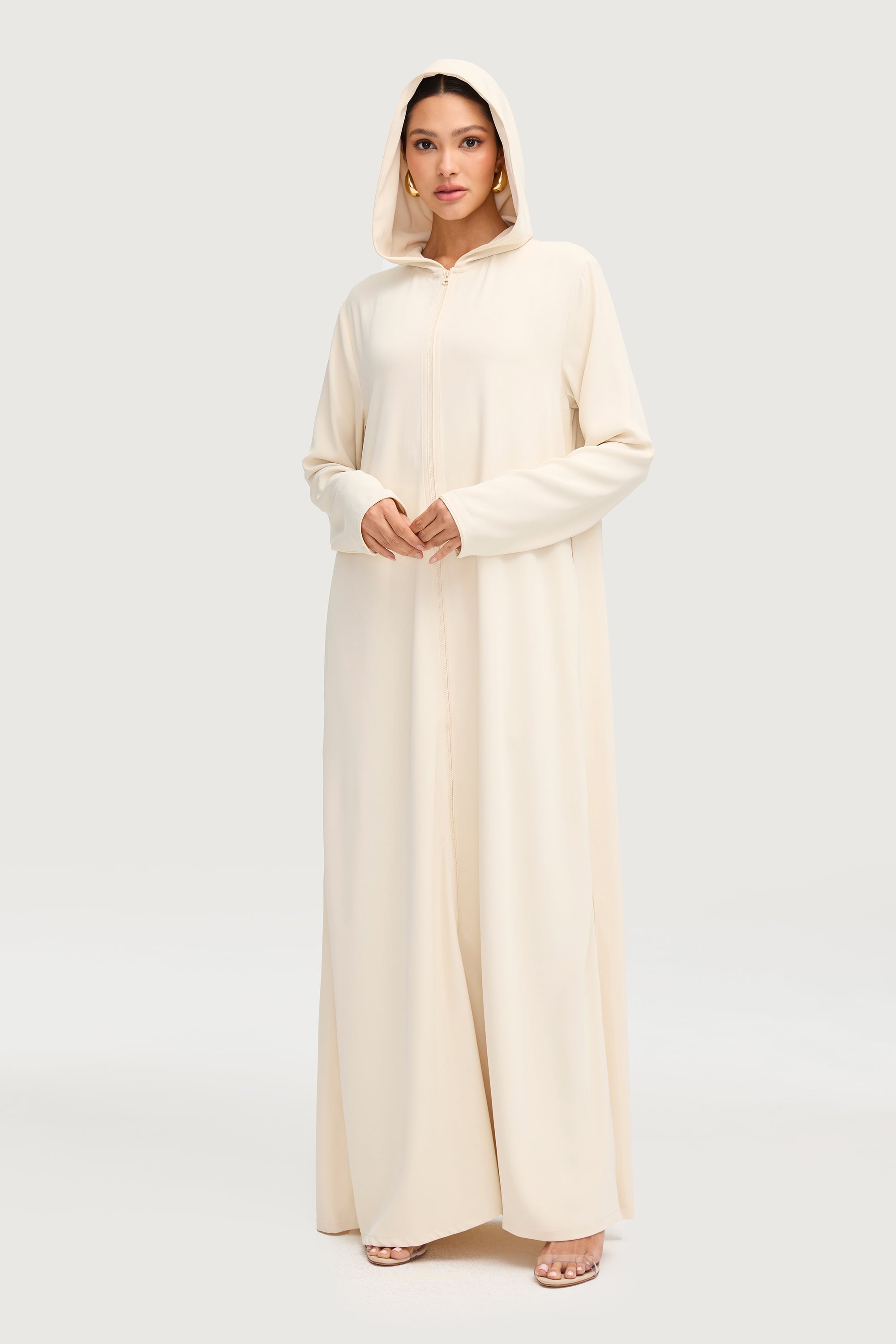 Aisha Hoodie Abaya - Stone Abayas Veiled 