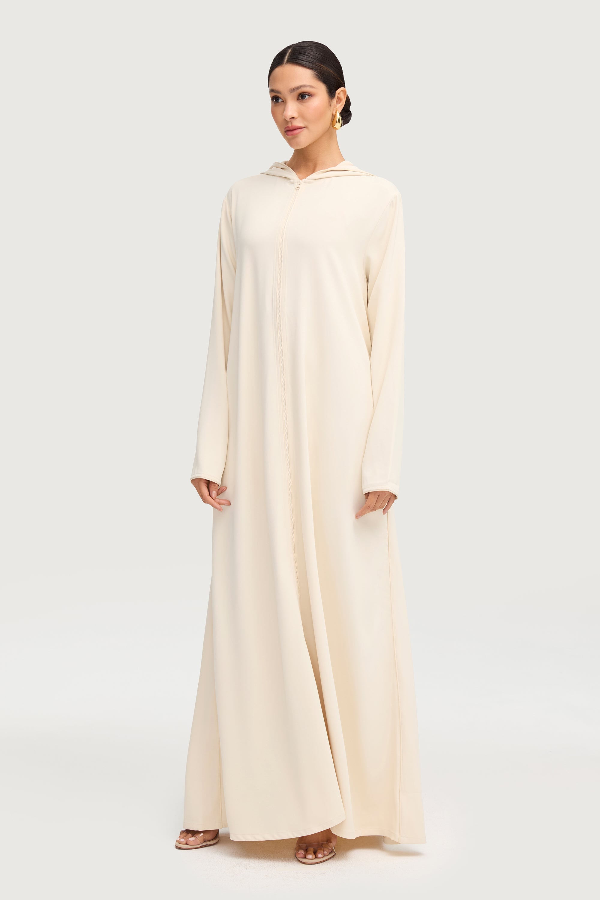 Aisha Hoodie Abaya - Stone Abayas Veiled 