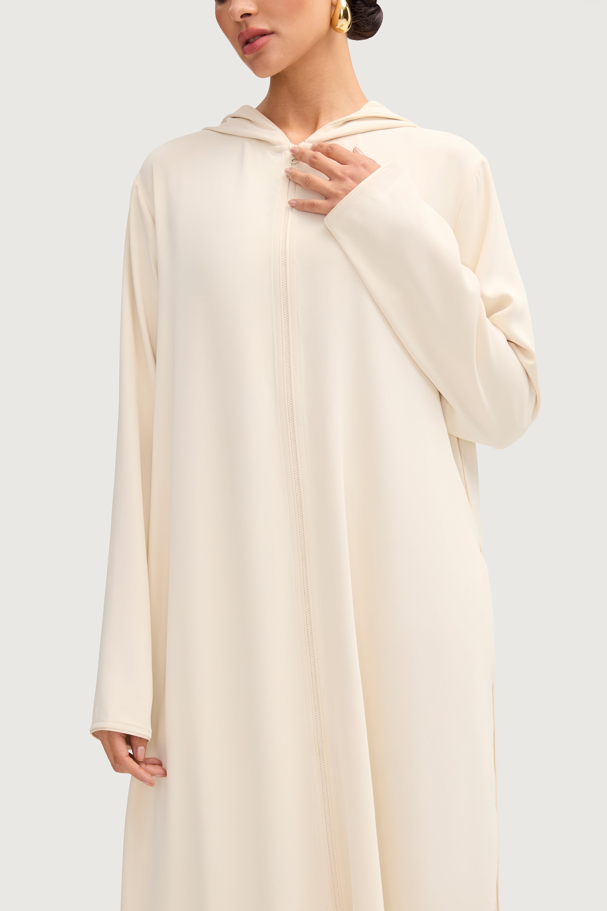 Aisha Hoodie Abaya - Stone Abayas Veiled 