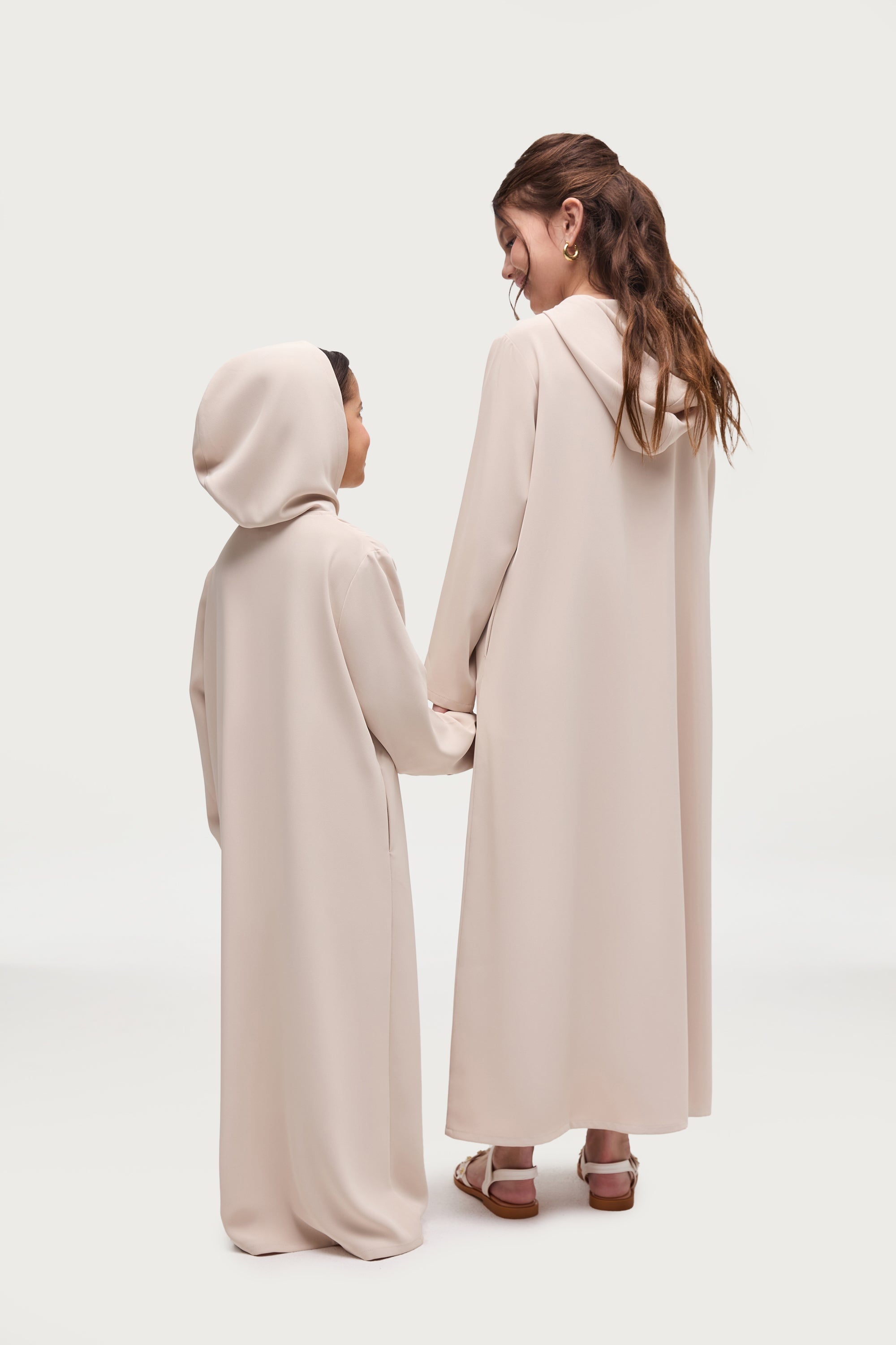 Aisha Hoodie Abaya - Stone (Girls) Abayas Veiled 