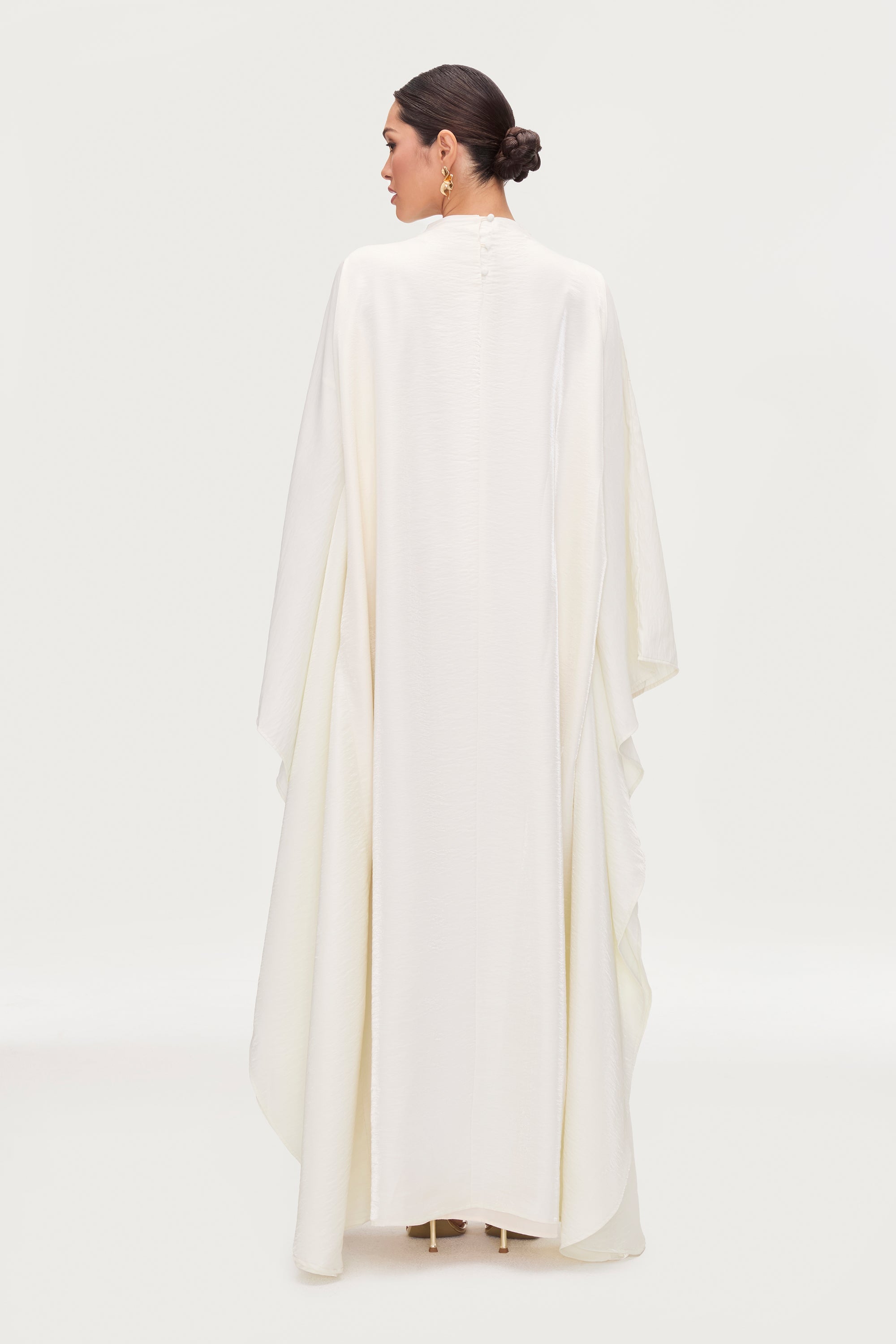 Alia Butterfly Inner Tie Abaya Dress - Moonbeam Abayas Veiled 